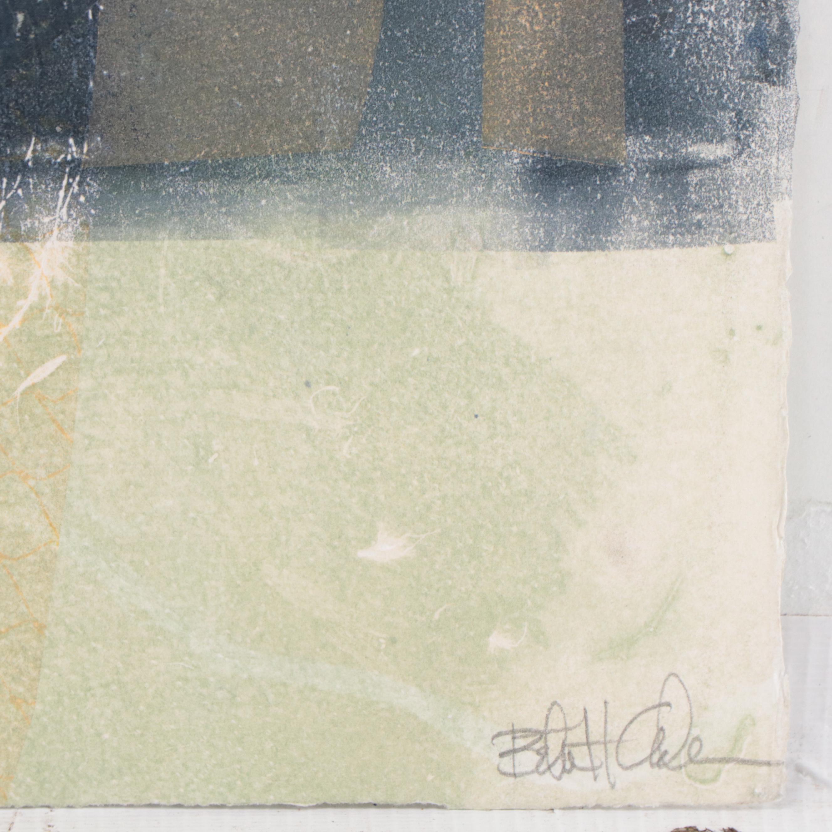 Beth Herman Adler Biomorphic Monoprint "Lingam", 21st Century