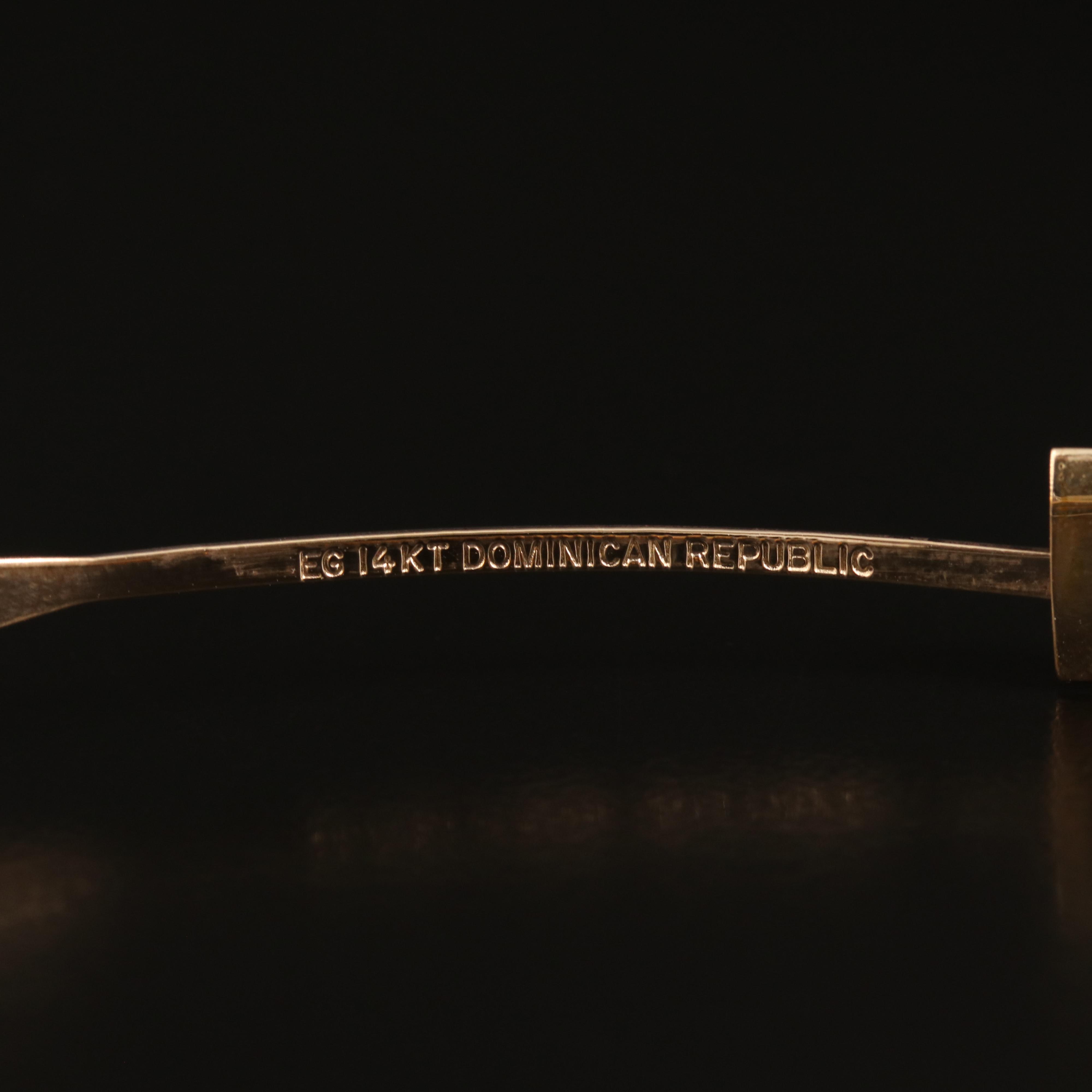 14K Hinged Bangle with Diamond Cut Herringbone Pattern