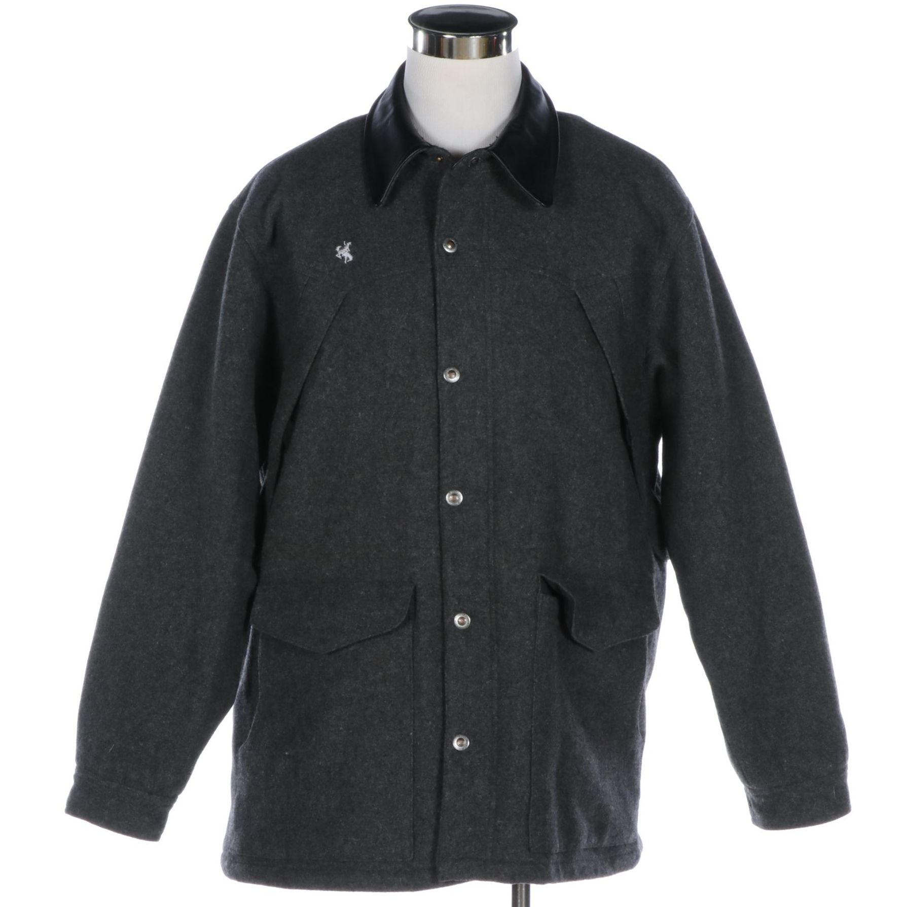 Men's Wyoming Traders Ranch Wool Jacket with Leather Trim