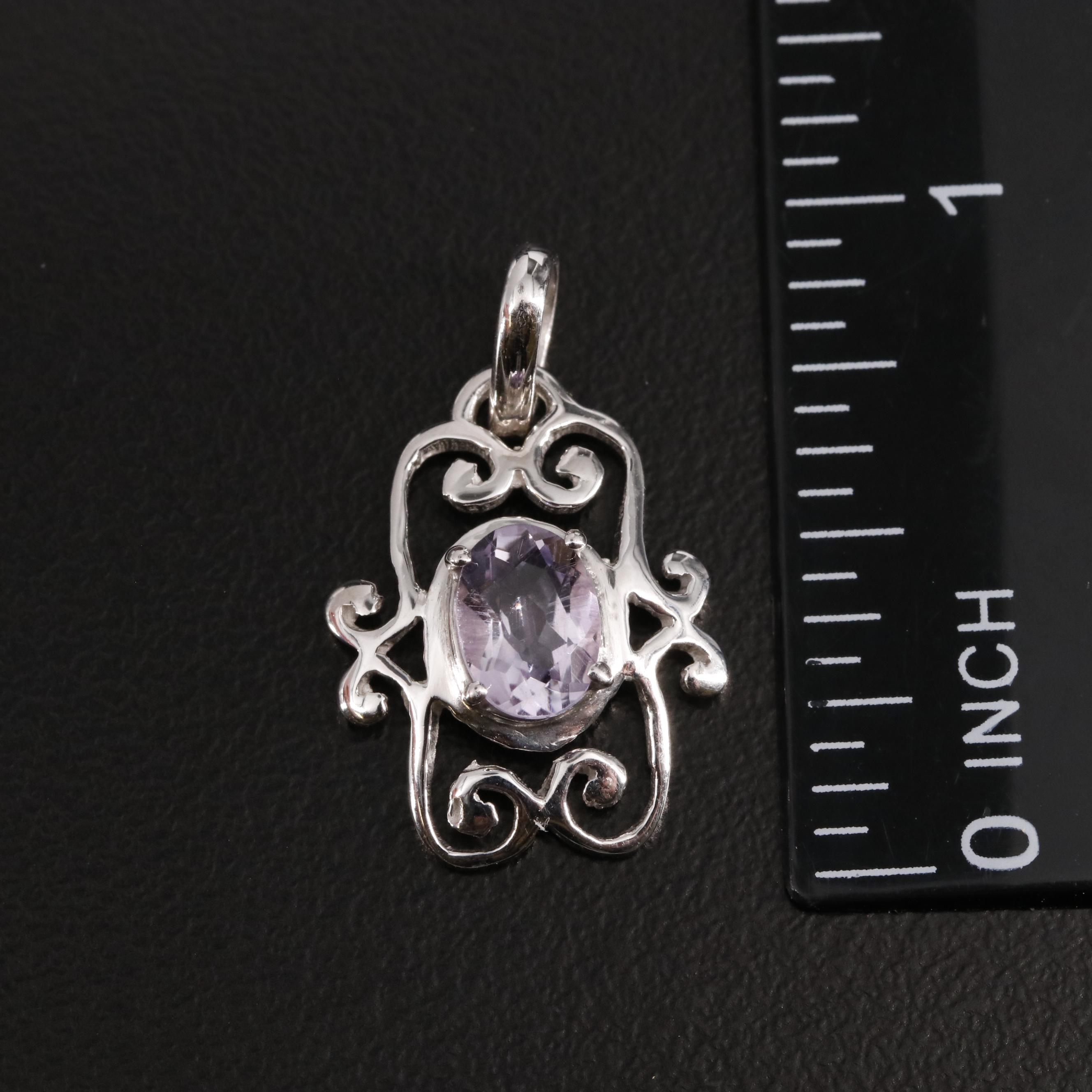 Sterling Amethyst Pendant