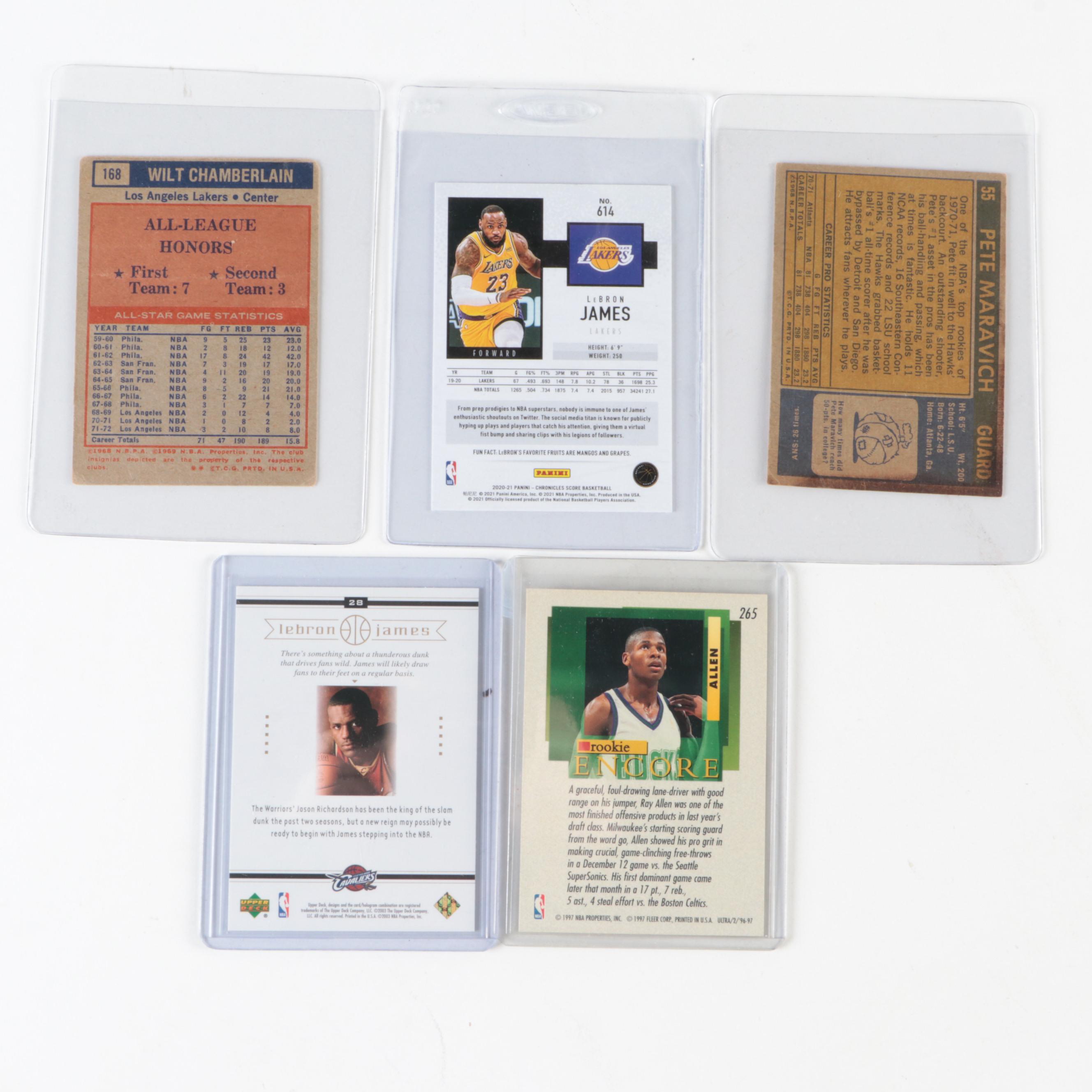 Topps, Other Basketball Cards with Chamberlain, Jordan, Wade, More, 1970s–2020s