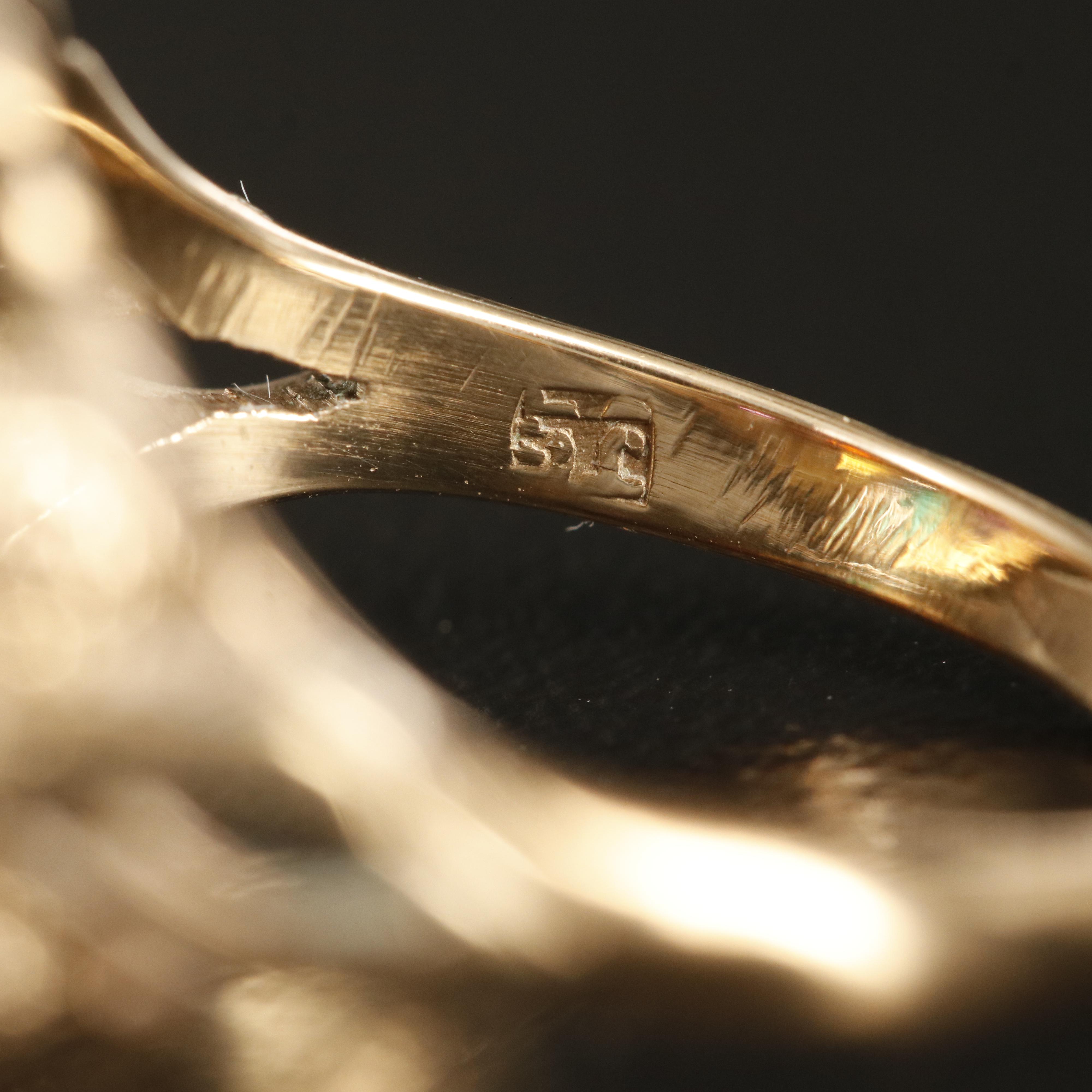 Thai 10K  Ruby, Emerald and Garnet Princess Ring