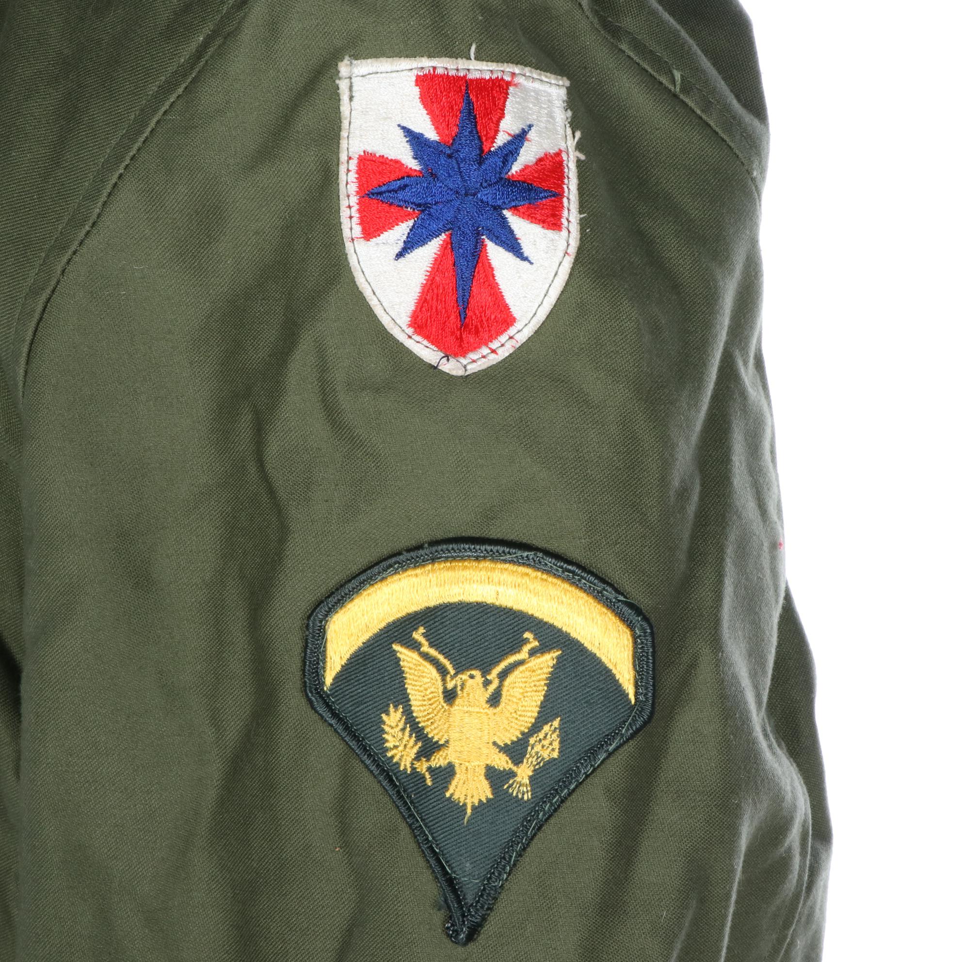 Vietnam Era U.S. Army Cotton Sateen Overcoat OG-107 with Removable Liner