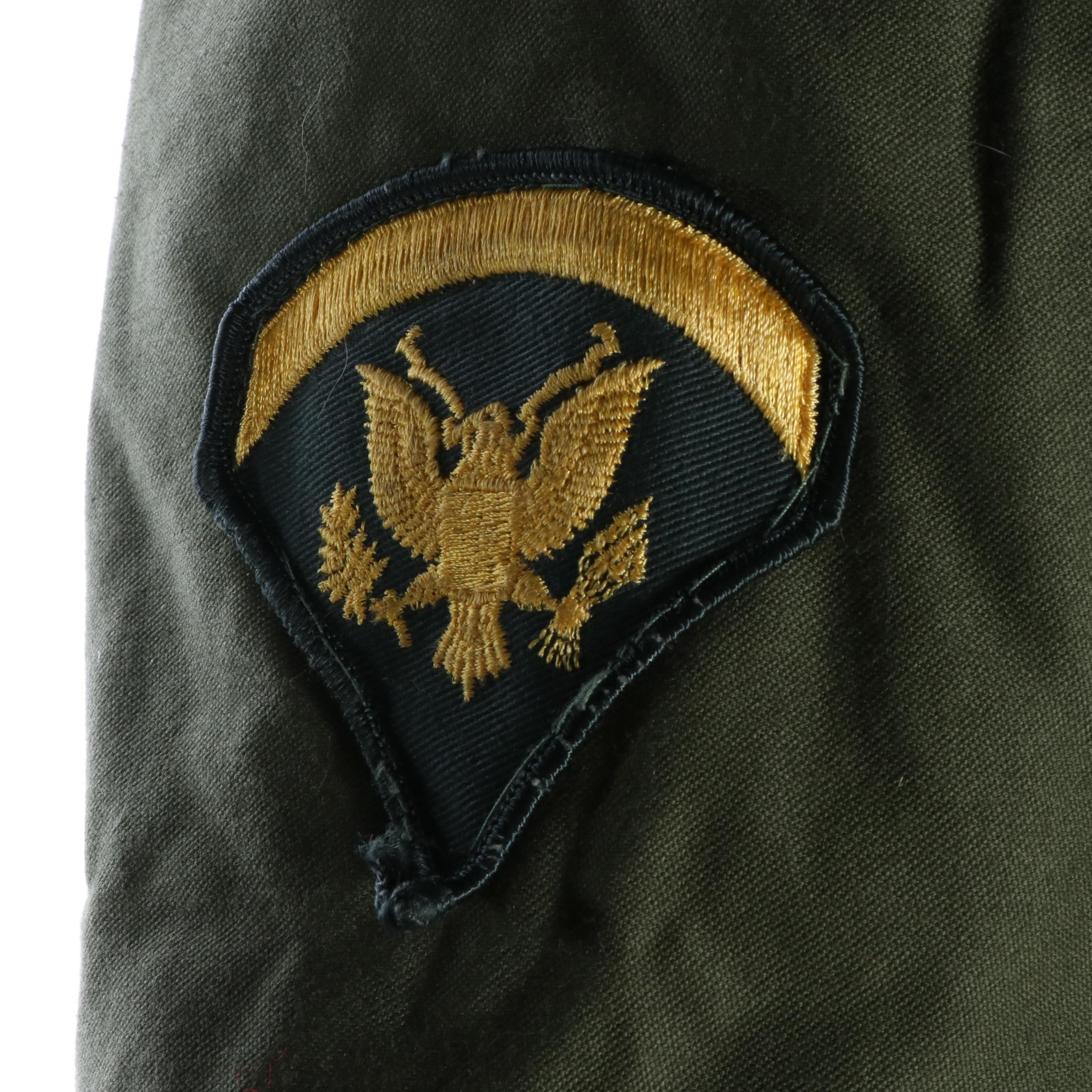 Vietnam Era U.S. Army Cotton Sateen Overcoat OG-107 with Removable Liner