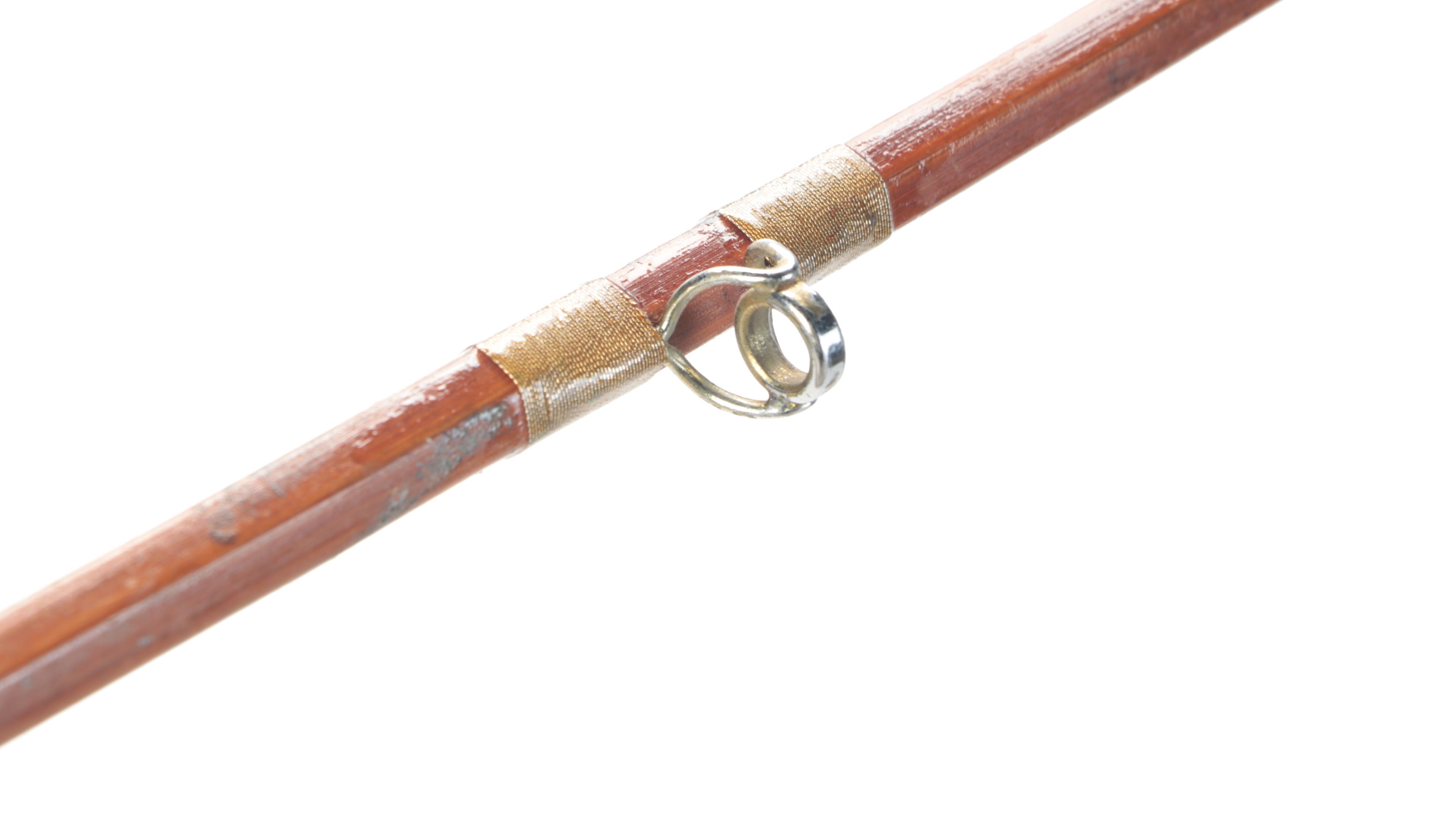 Turned Wood Handle Fishing Rod with Garcia Mitchell 600 Fishing Reel