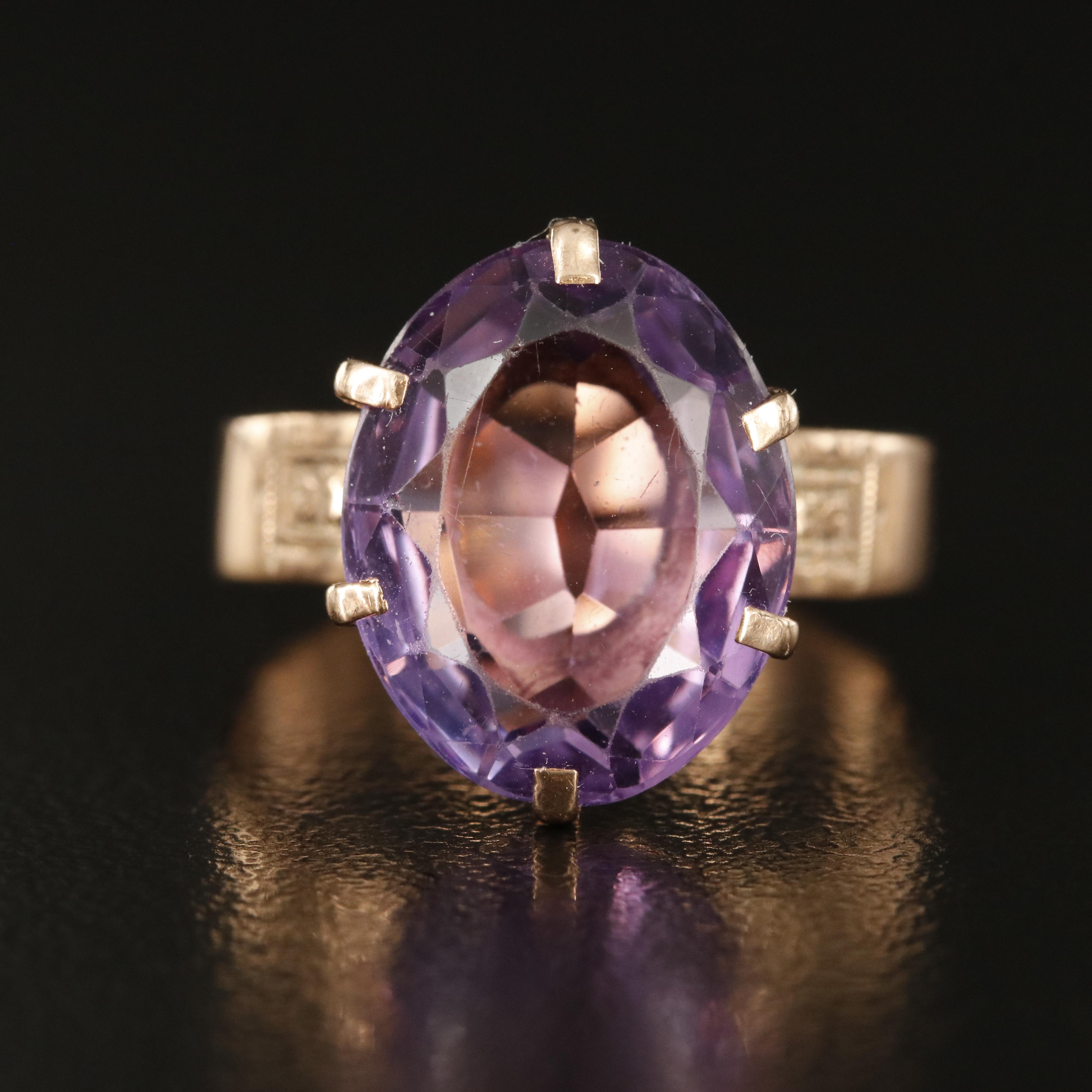 Vintage 10K Amethyst Ring