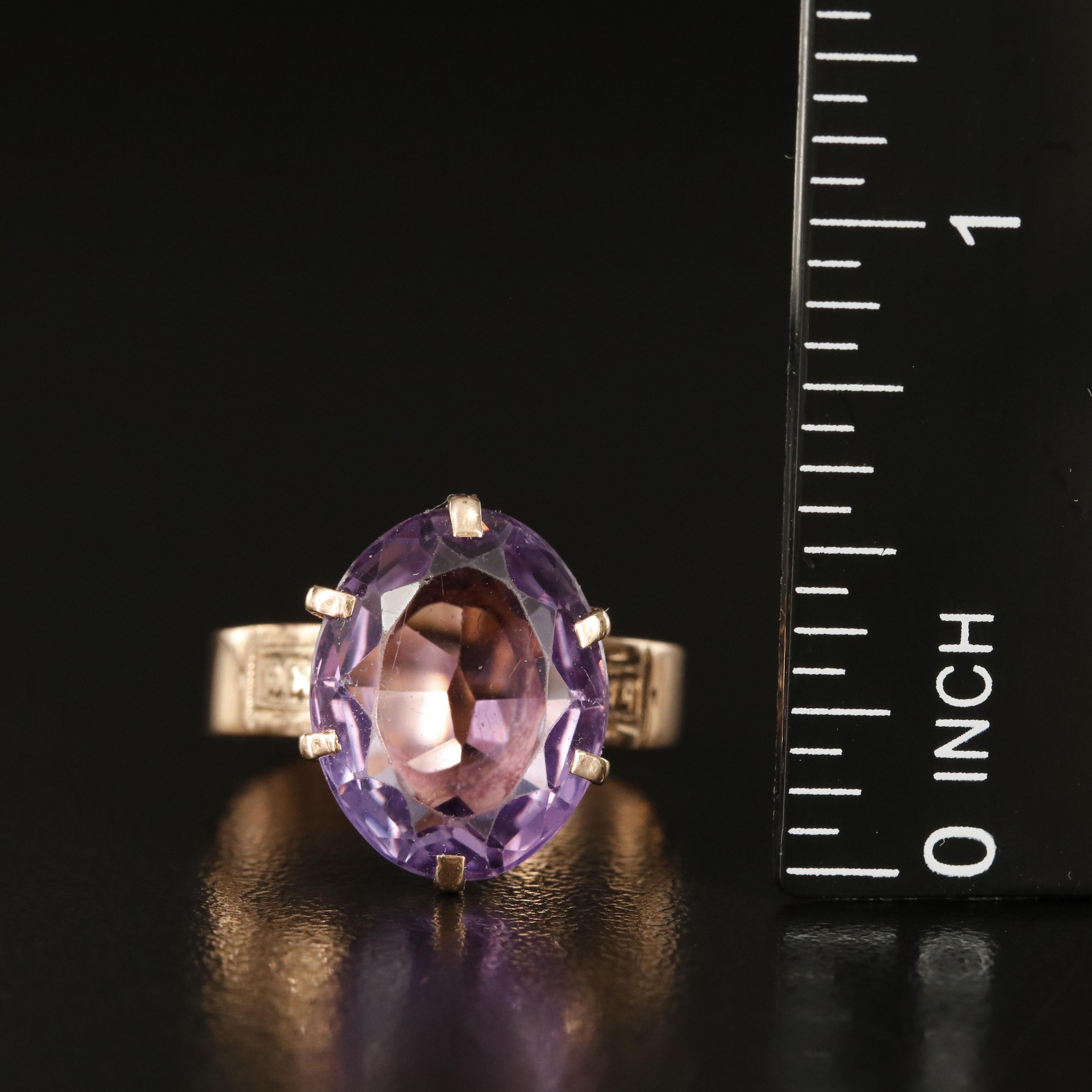 Vintage 10K Amethyst Ring