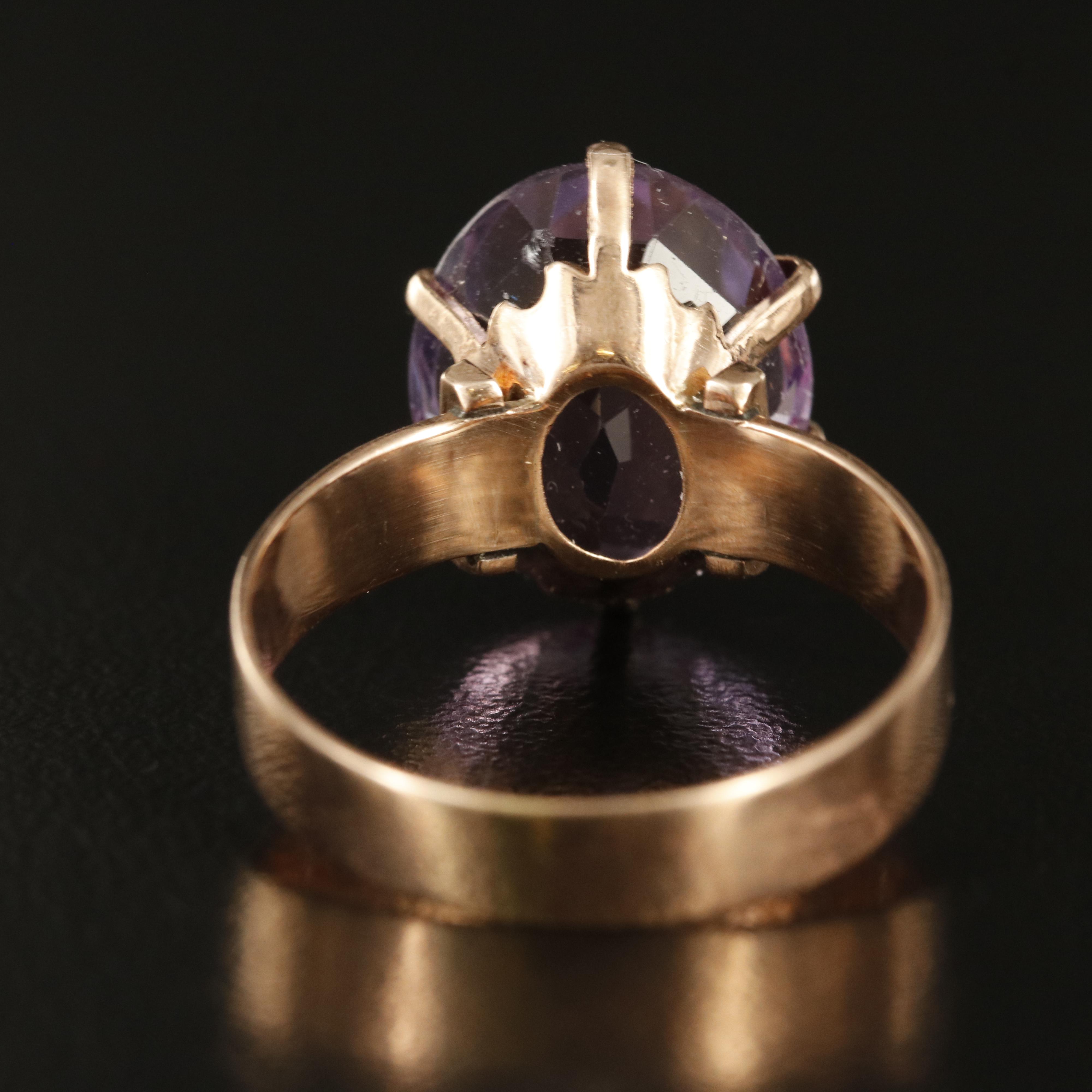 Vintage 10K Amethyst Ring