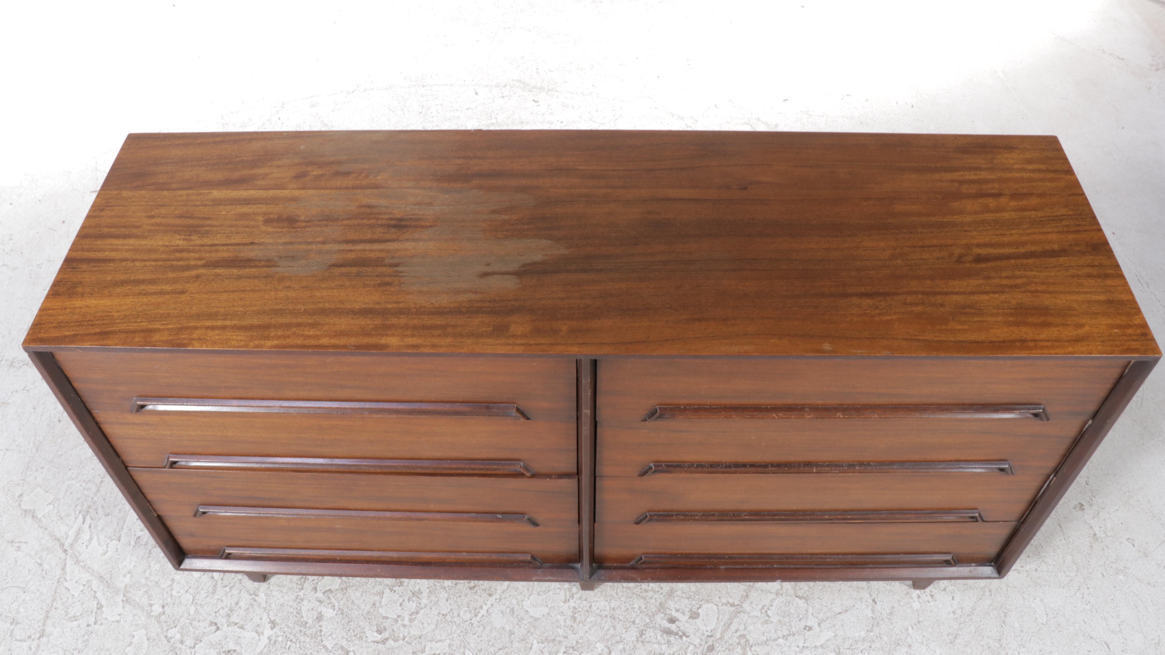 Milo Baughman for Drexel "Perspective" Mindoro Wood Eight-Drawer Dresser
