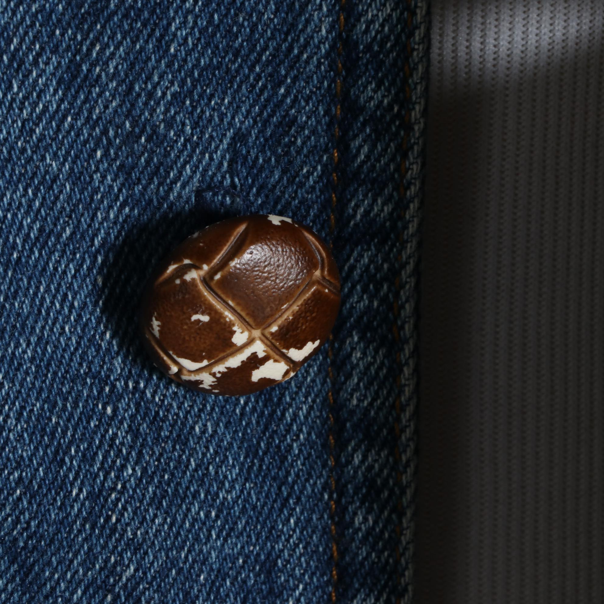 Men's Sutter & Grant Barn Coat in Denim with Leather Trim