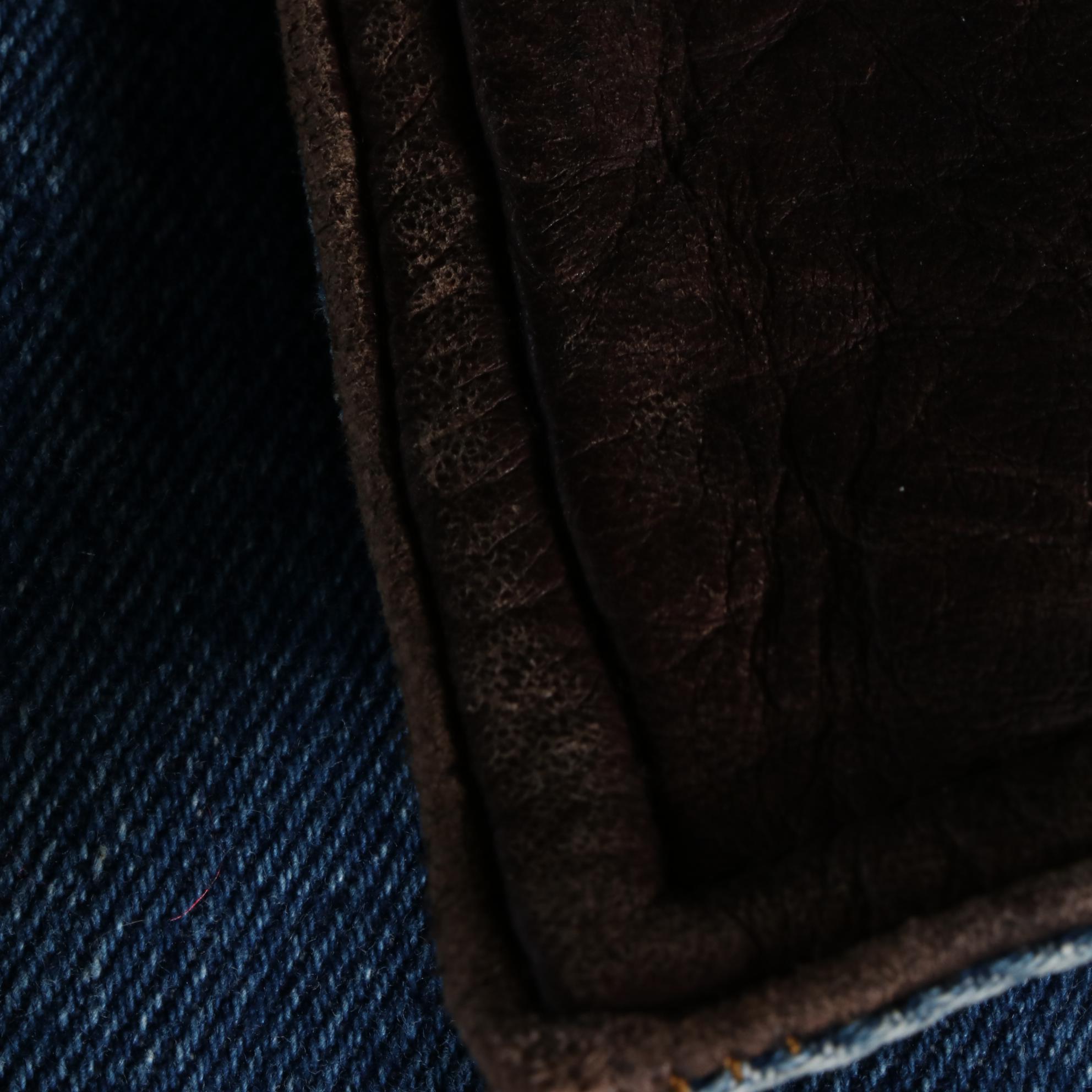 Men's Sutter & Grant Barn Coat in Denim with Leather Trim