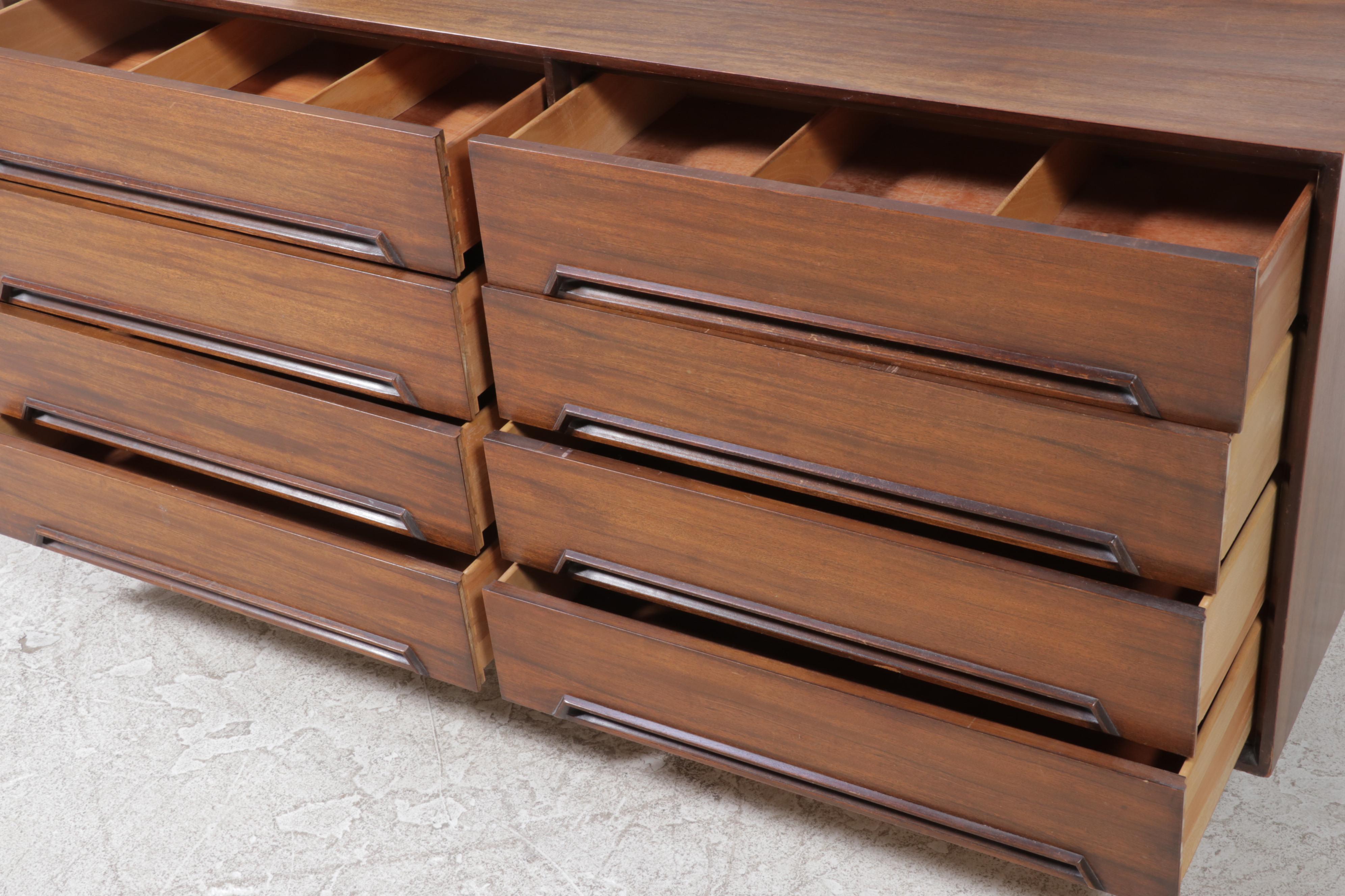 Milo Baughman for Drexel "Perspective" Mindoro Wood Eight-Drawer Dresser