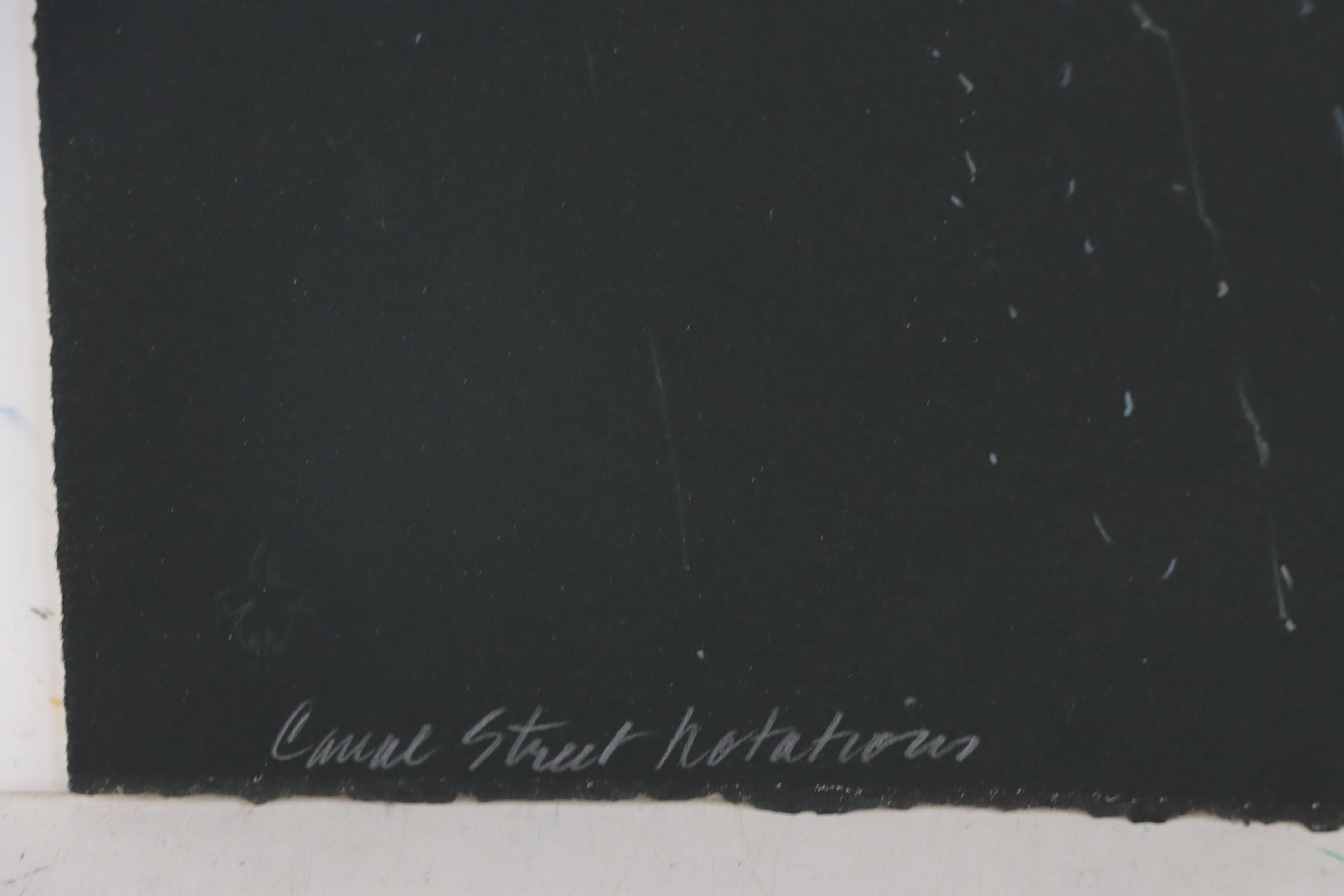 Douglas W. Warner Lithograph "Canal Street Notations," 1980