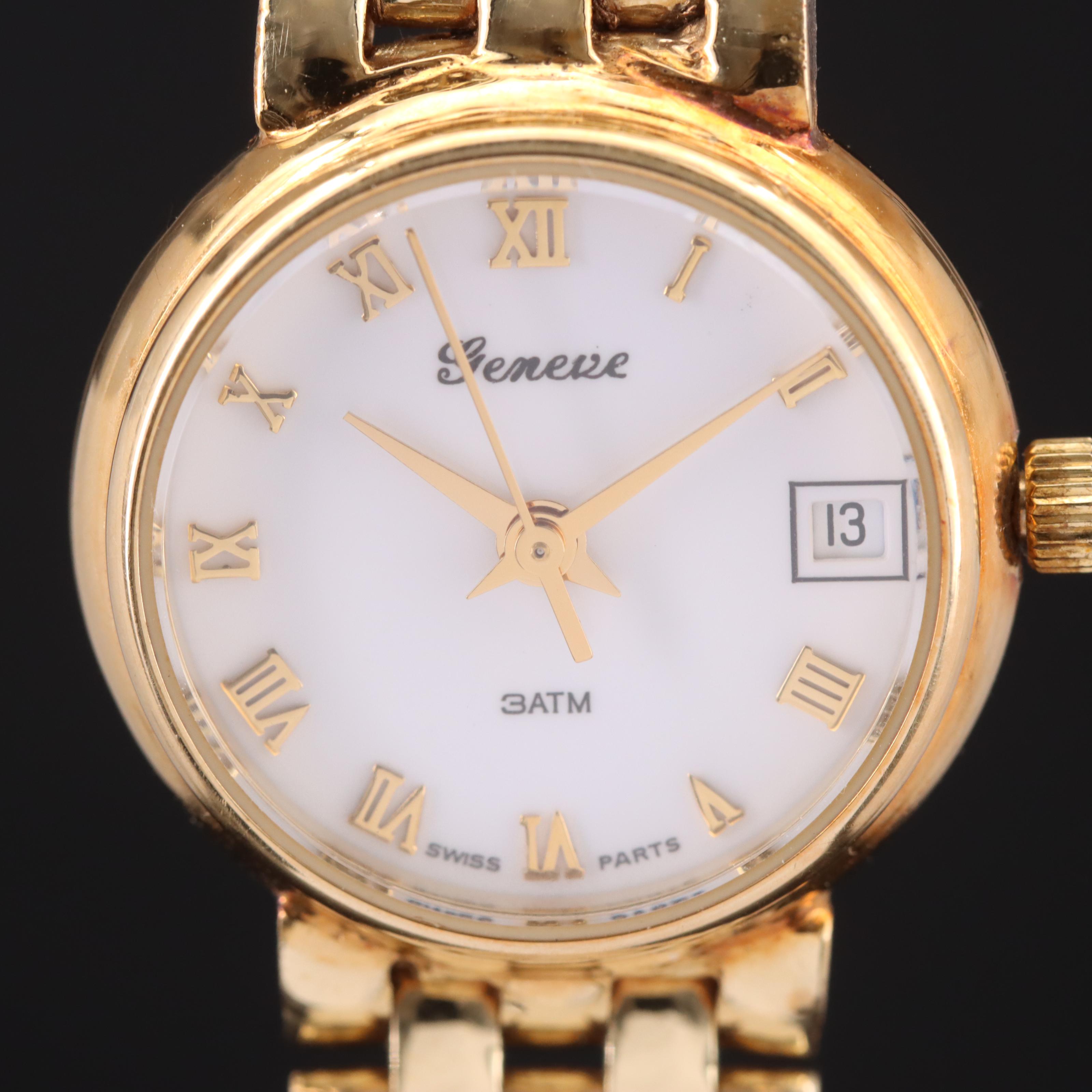 14K Swiss Geneve Quartz Watch