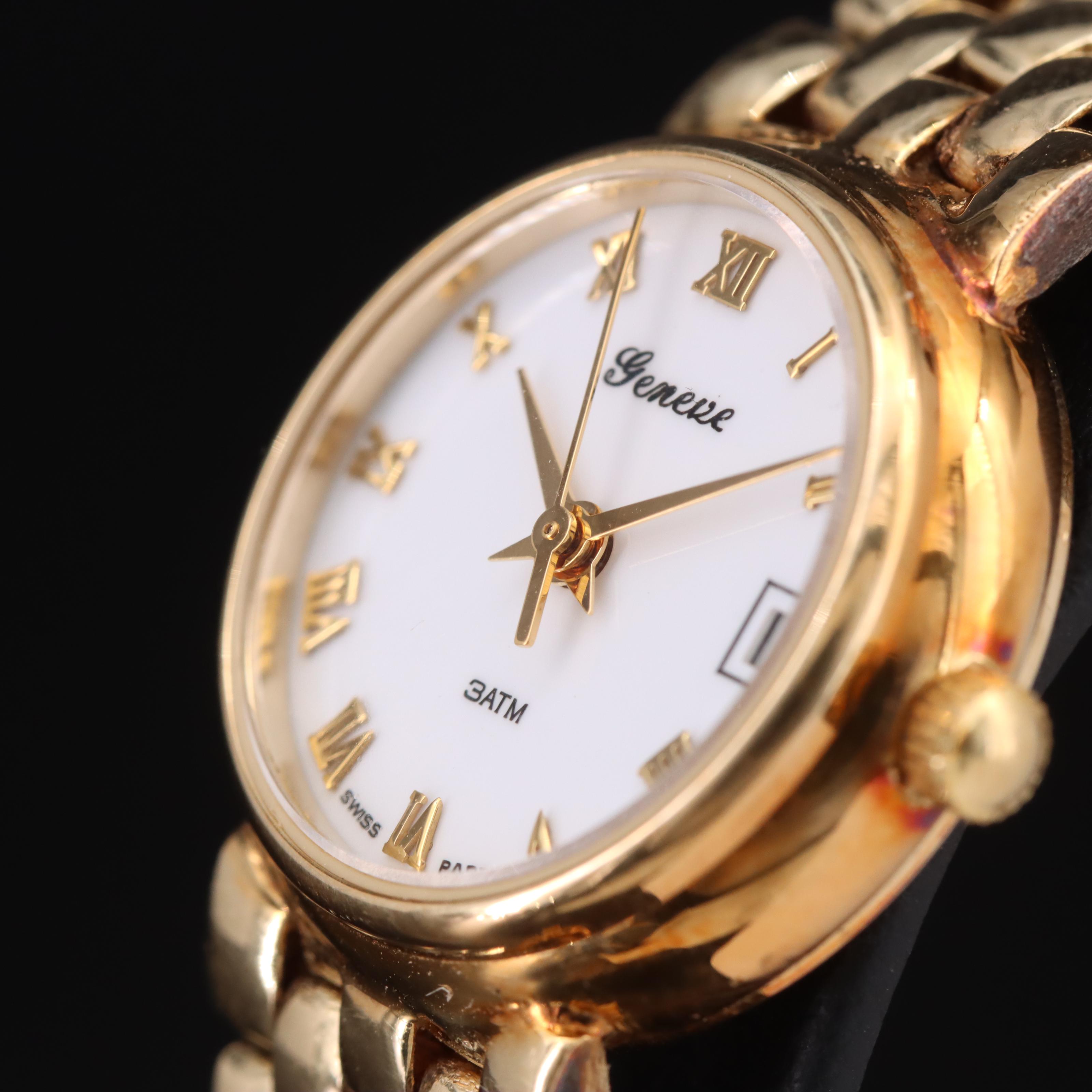 14K Swiss Geneve Quartz Watch