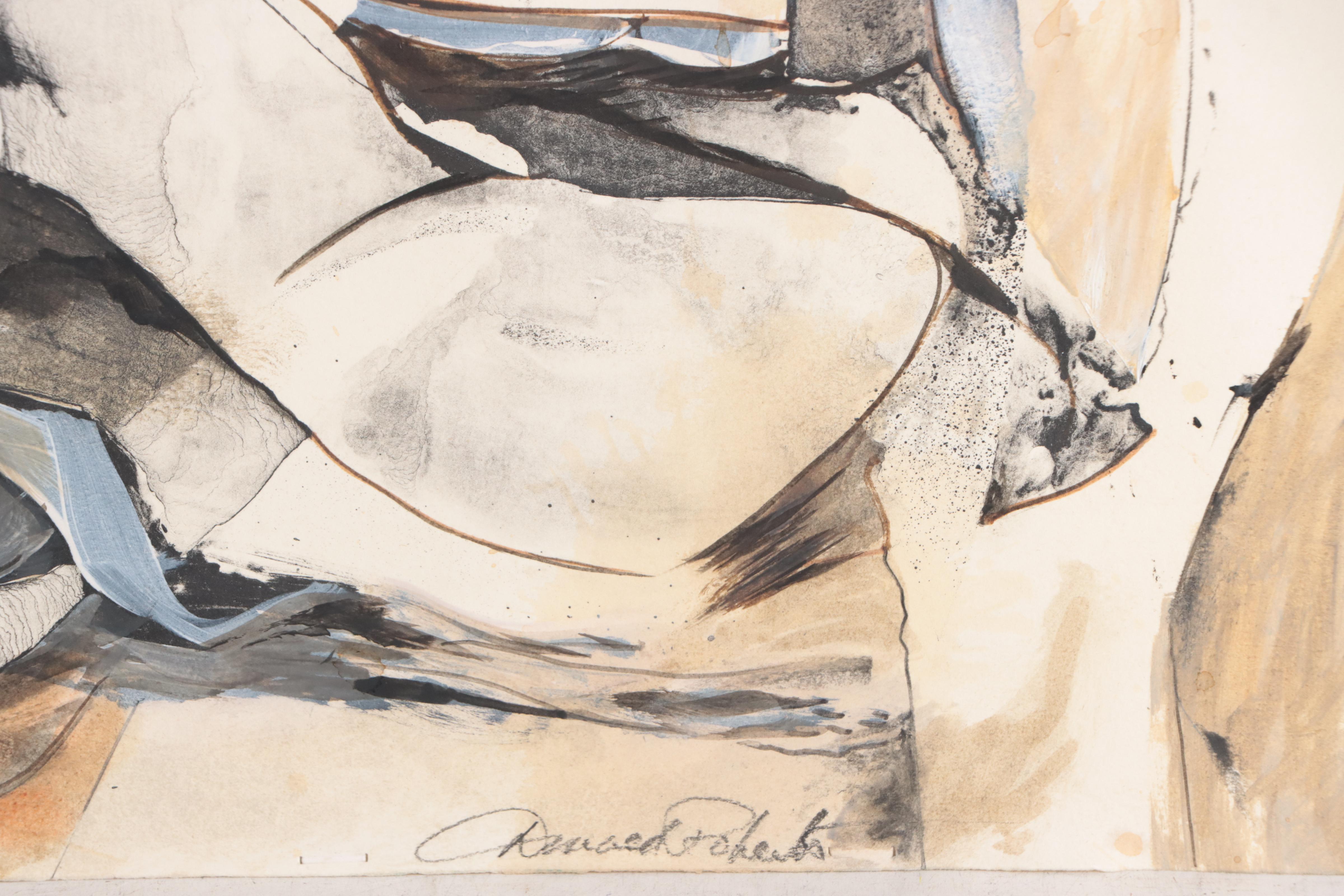 Donald Roberts Mixed Media Painting "Island Forest Project, Wall," 1994