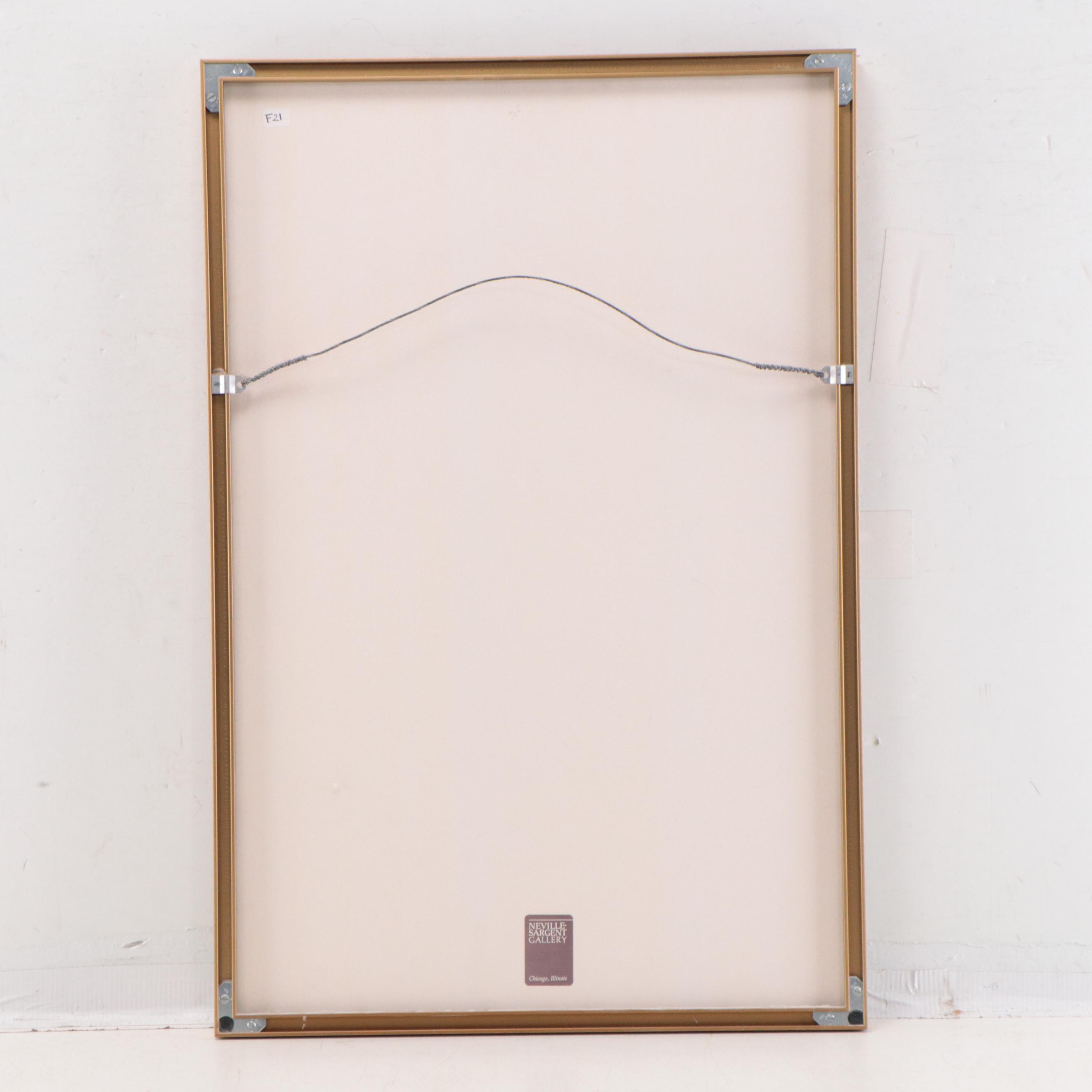 John Heritage Wright Figurative Oil Sketch "Ochre Nude", Circa 1970