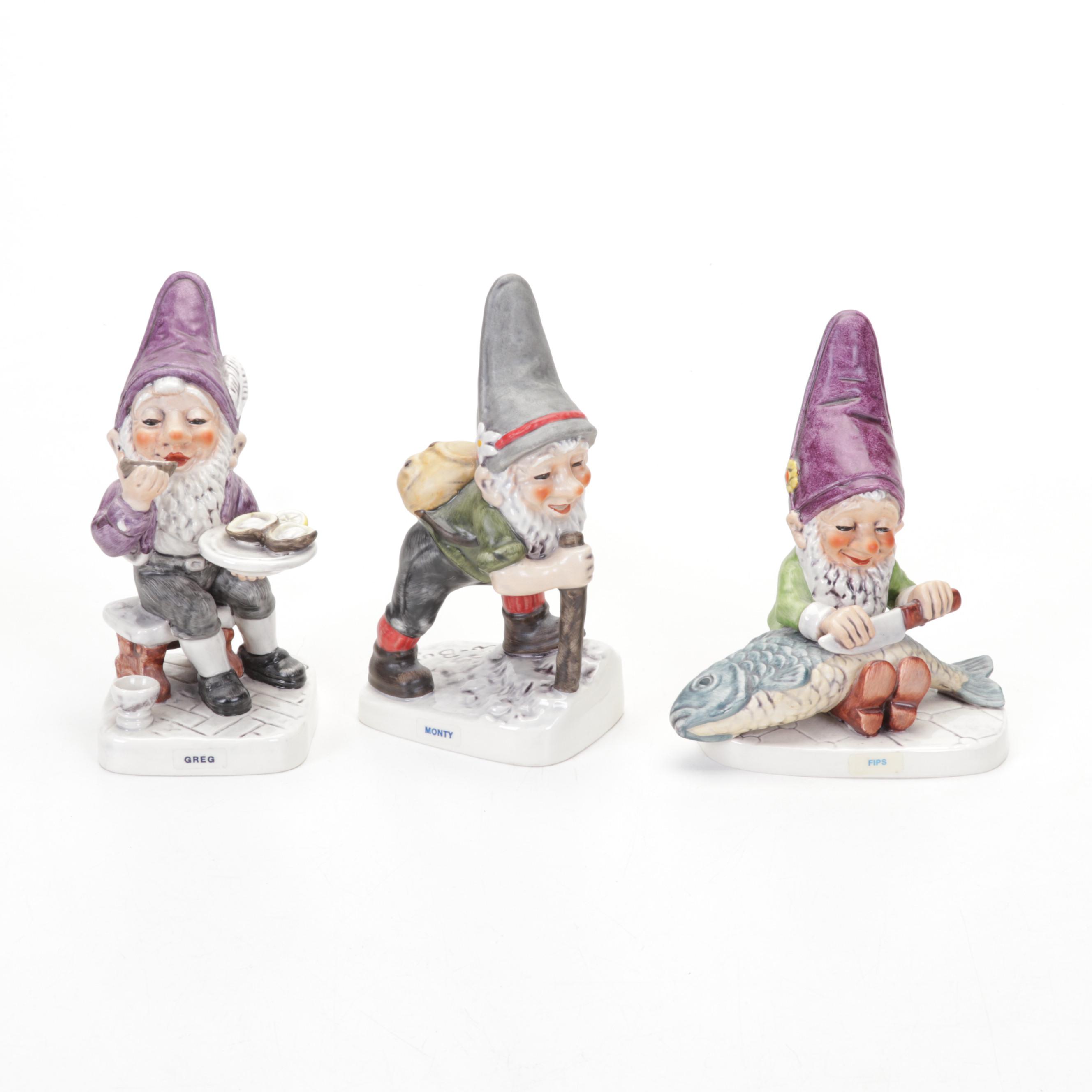 Goebel "Fips, "Monty", "Greg", "Mike" and "Porz" Porcelain Co-Boy Figurines