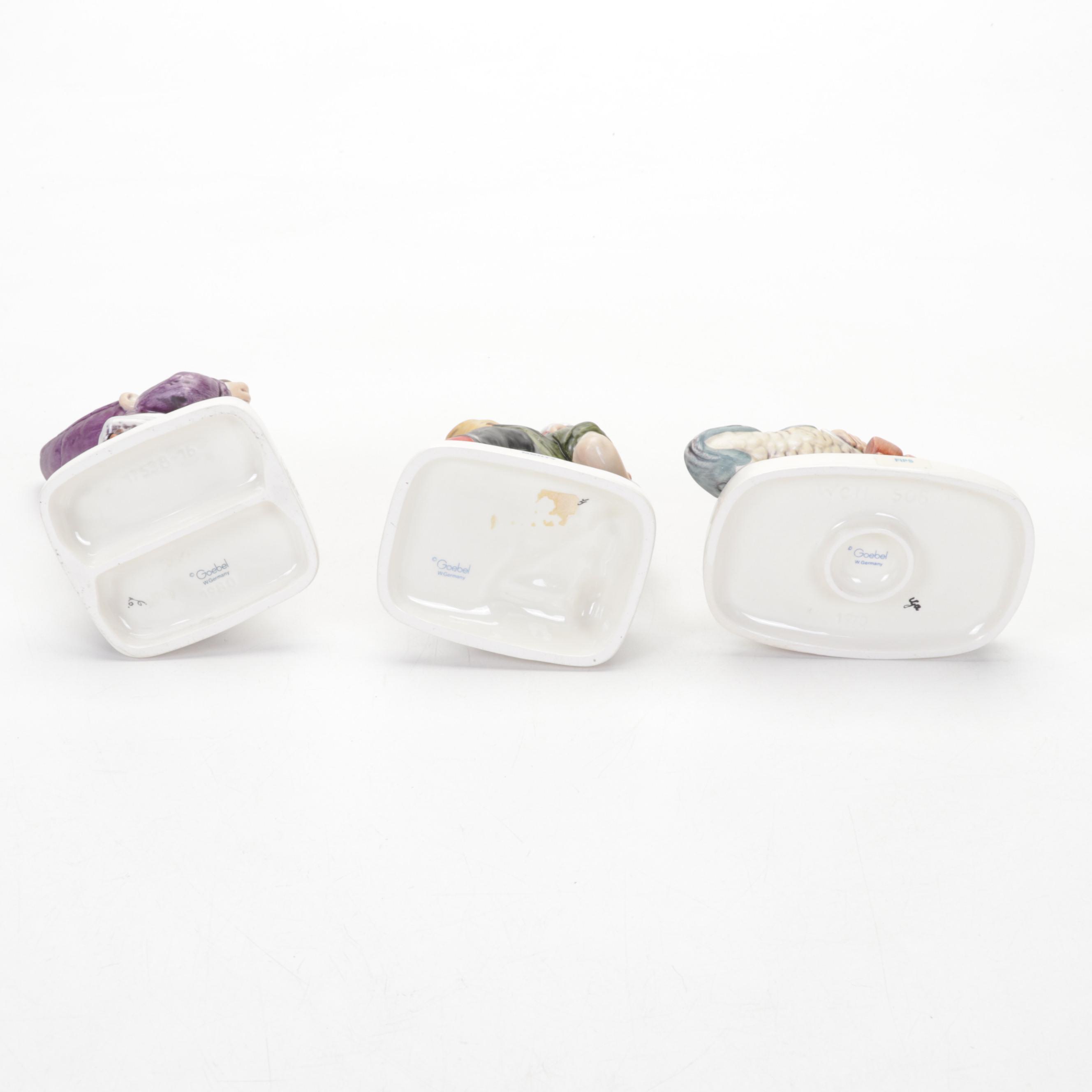 Goebel "Fips, "Monty", "Greg", "Mike" and "Porz" Porcelain Co-Boy Figurines