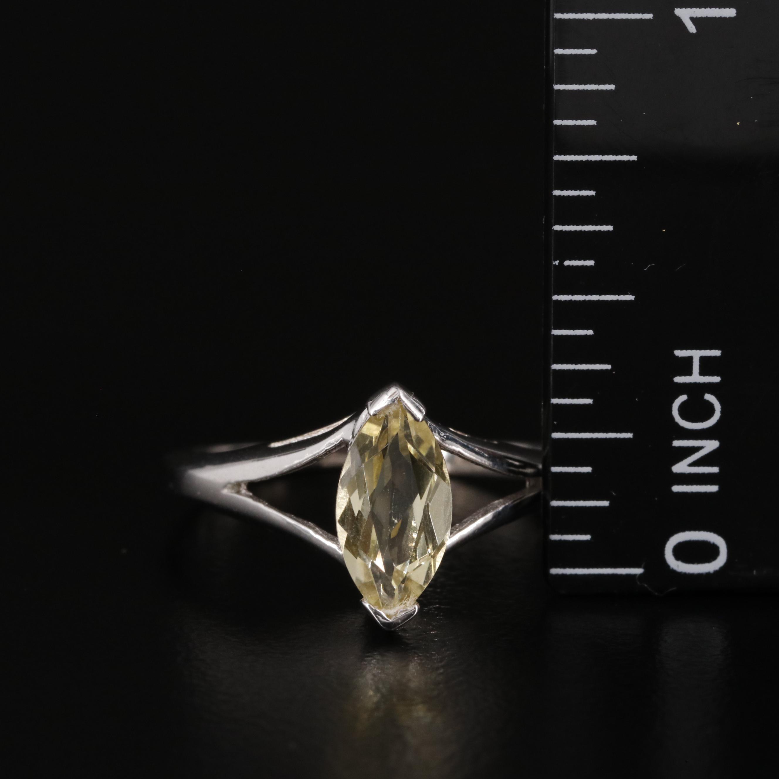 Sterling Citrine Ring