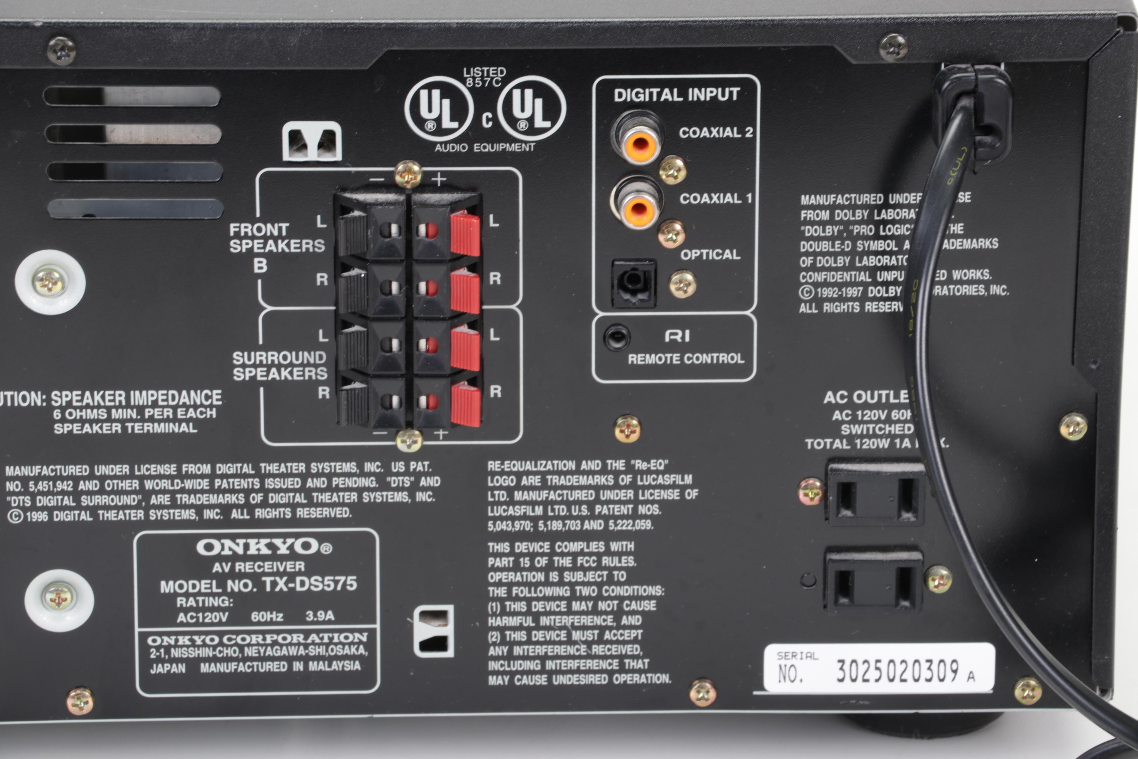 Onkyo AV Receiver and Six-Disc CD Changer