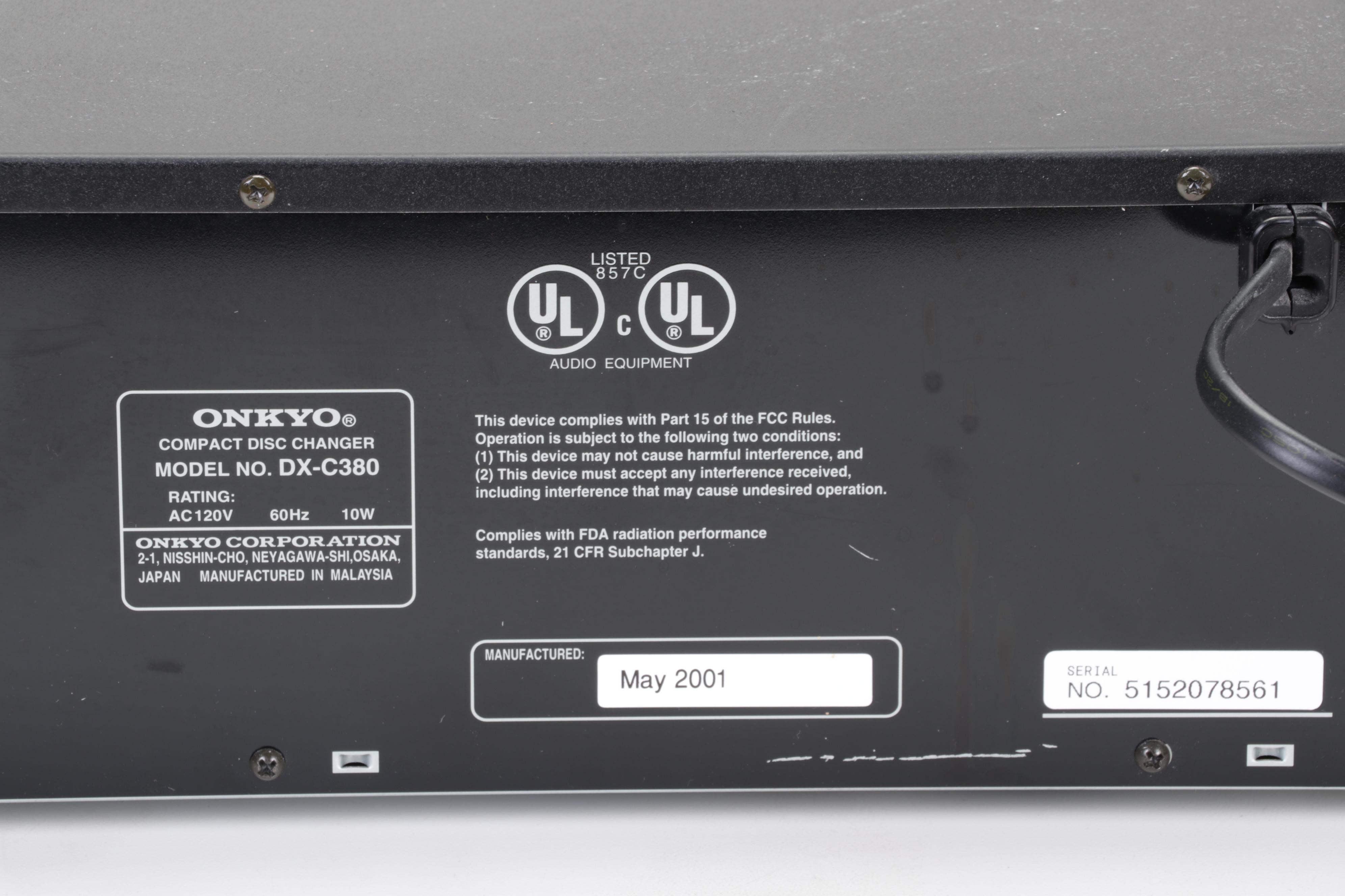 Onkyo AV Receiver and Six-Disc CD Changer