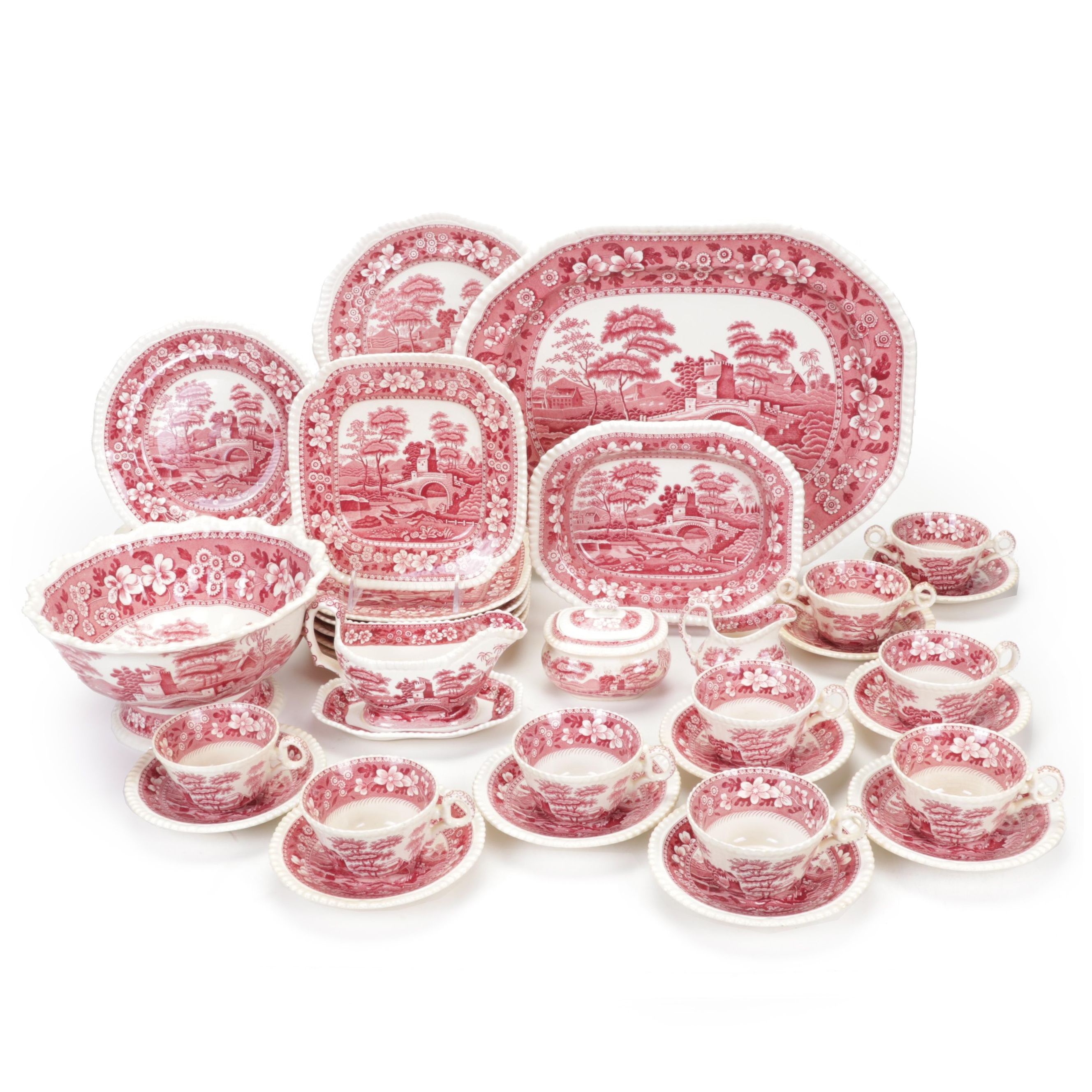 Copeland Spode "Tower Pink" Ironstone Dinnerware, 1954-2007