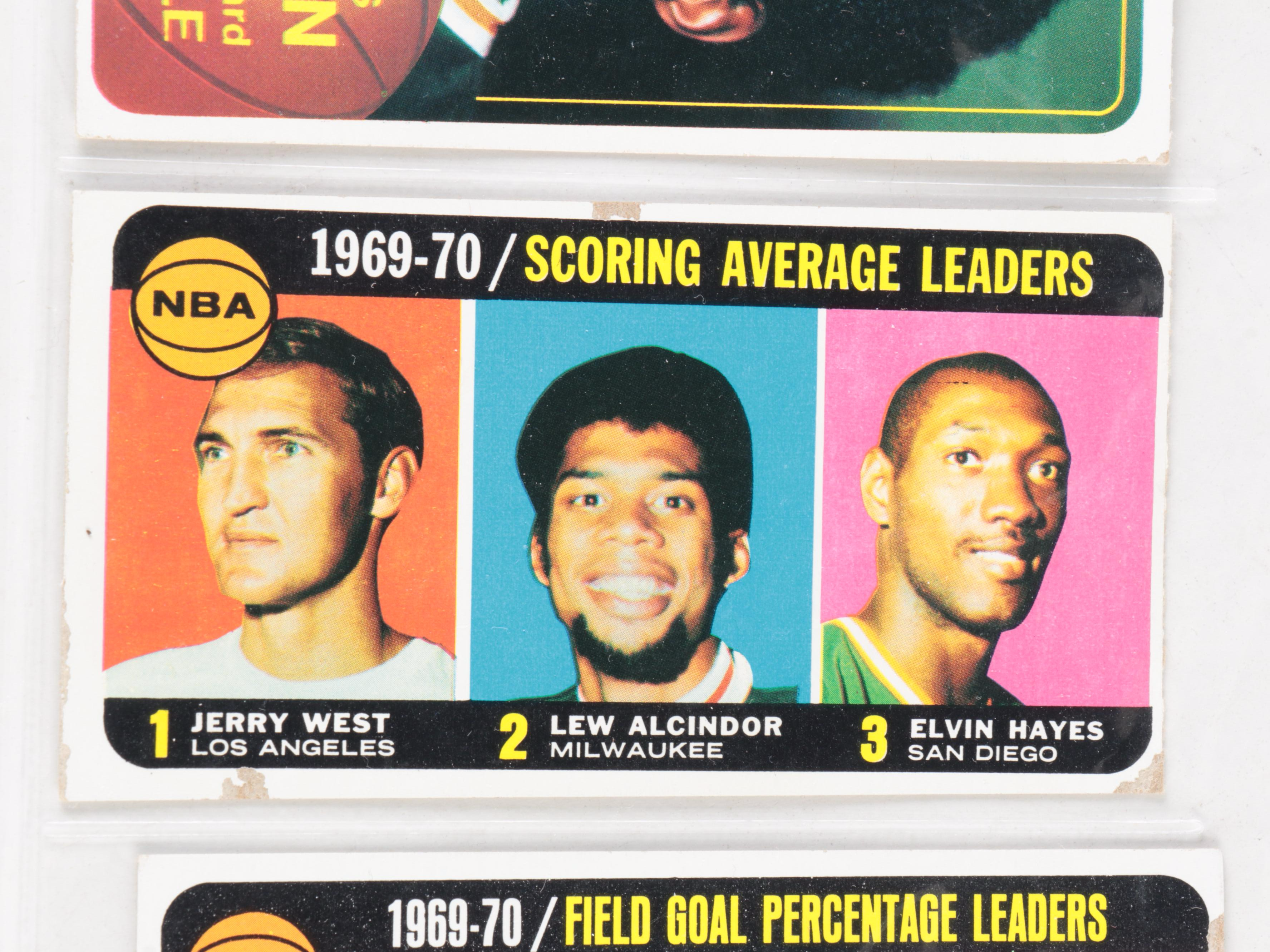 1969 and 1970 Topps Basketball Cards with Alcindor, West, Frazier and More Stars