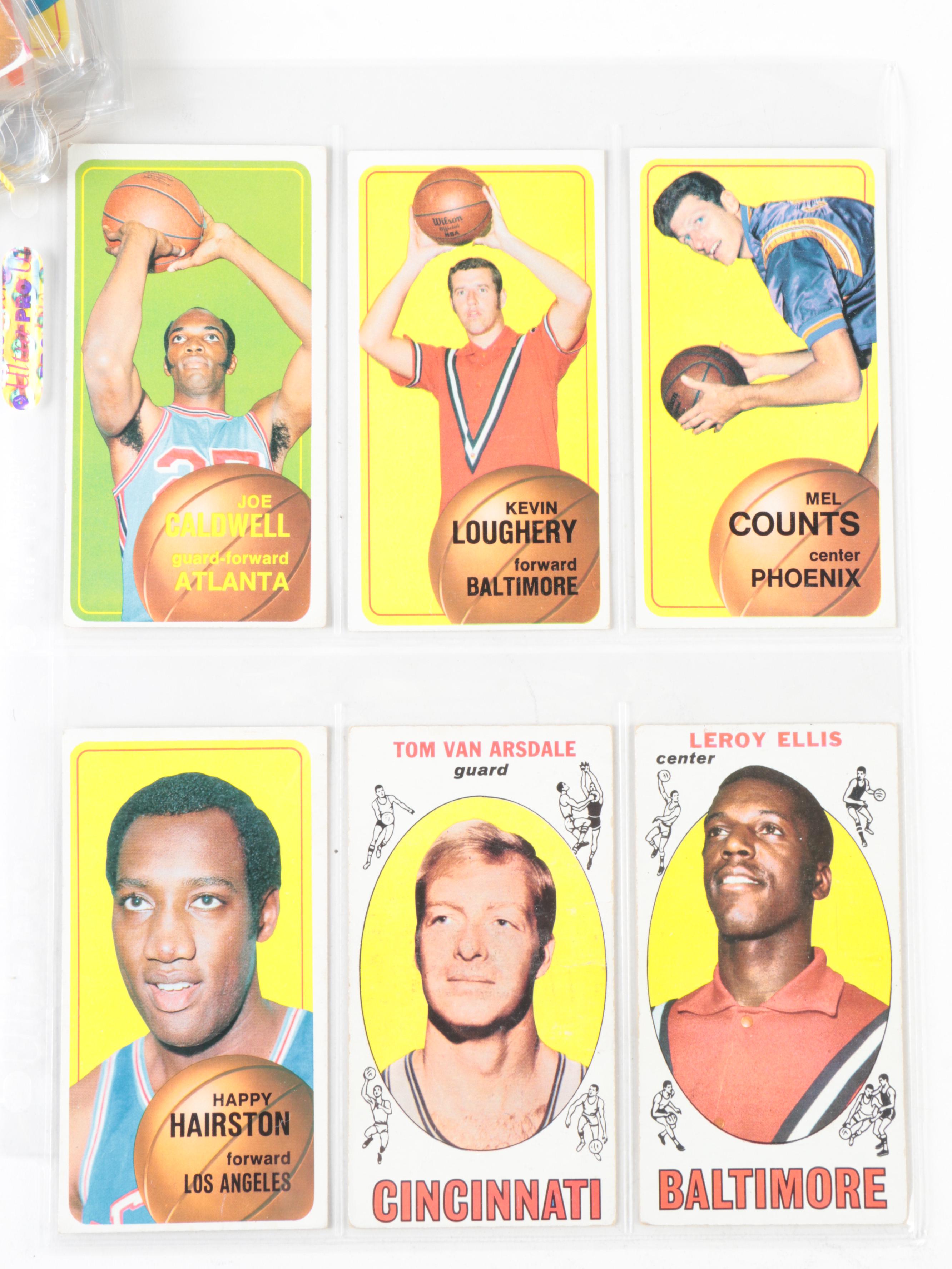 1969 and 1970 Topps Basketball Cards with Alcindor, West, Frazier and More Stars