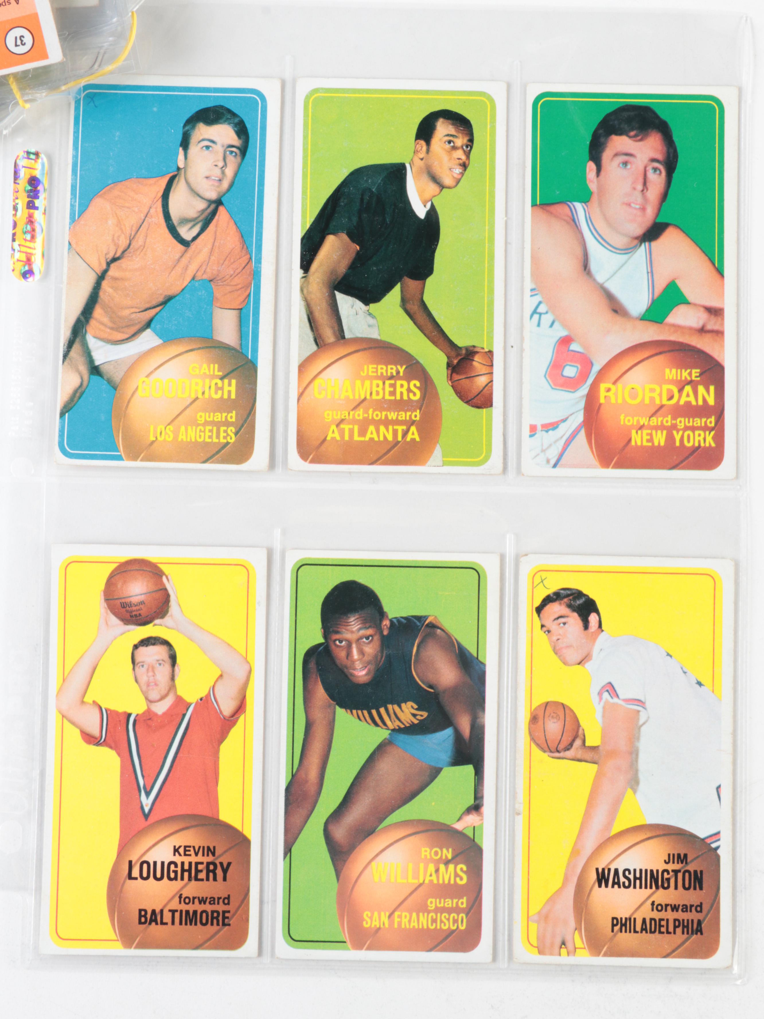 1969 and 1970 Topps Basketball Cards with Alcindor, West, Frazier and More Stars