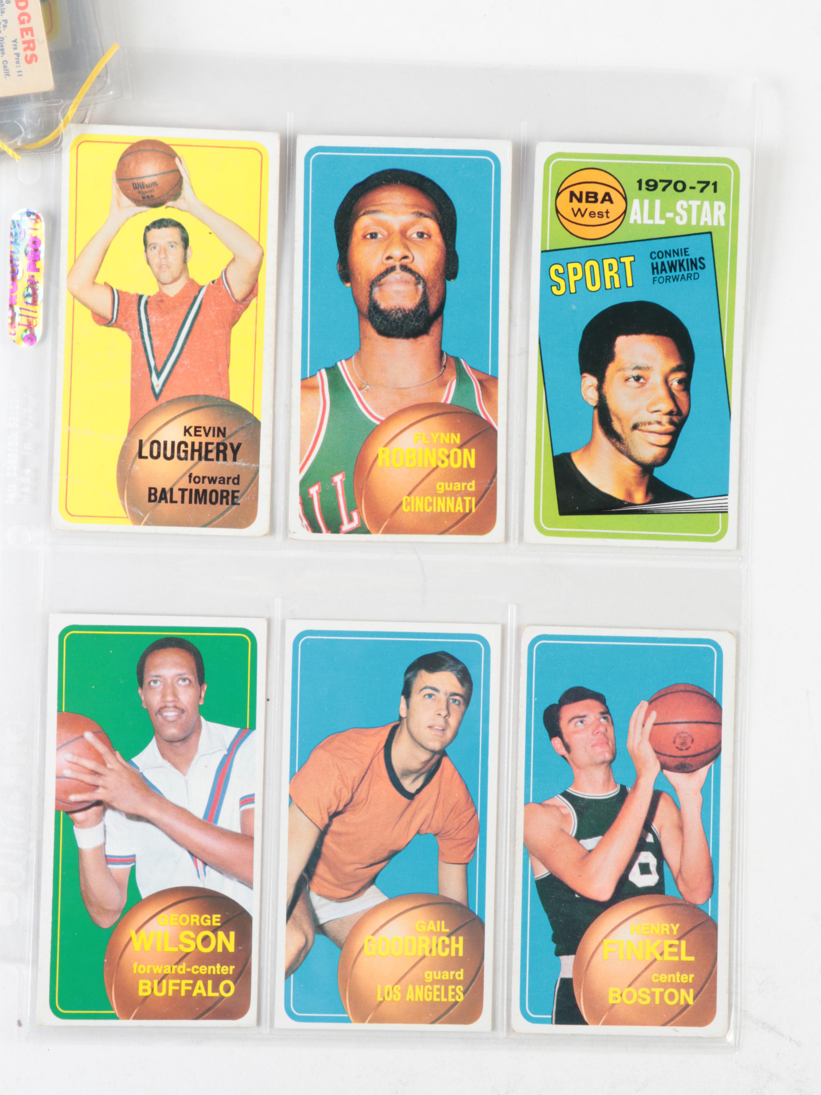 1969 and 1970 Topps Basketball Cards with Alcindor, West, Frazier and More Stars