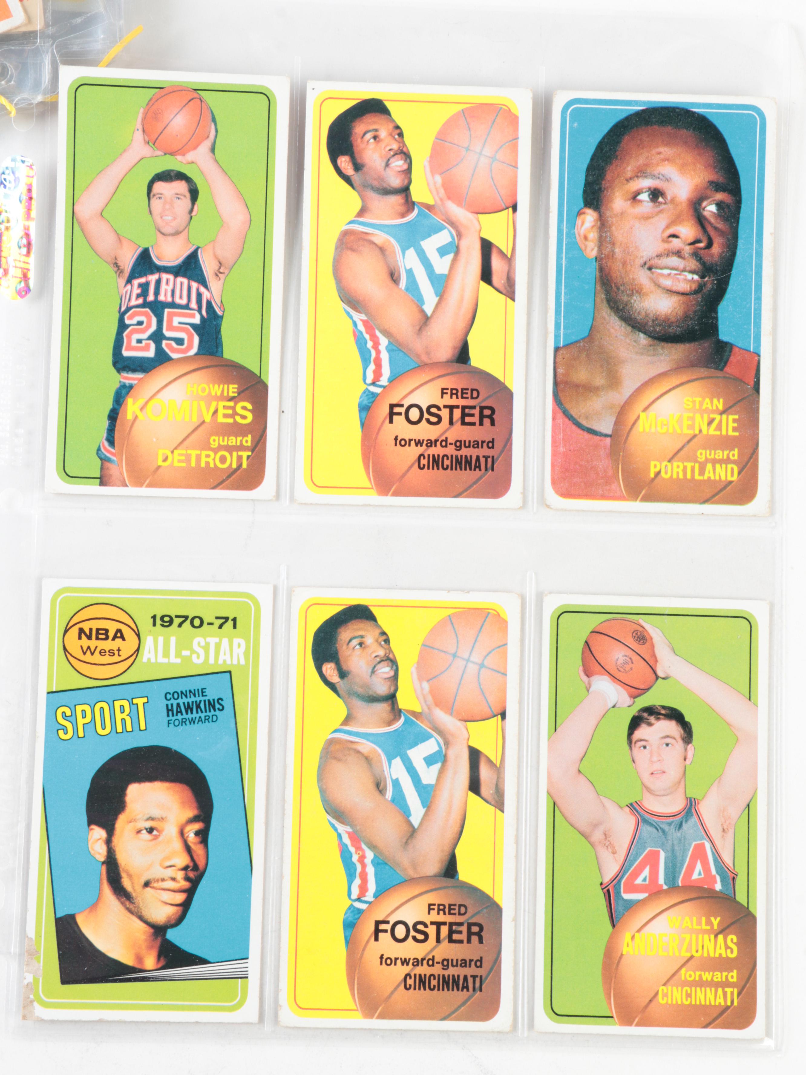1969 and 1970 Topps Basketball Cards with Alcindor, West, Frazier and More Stars