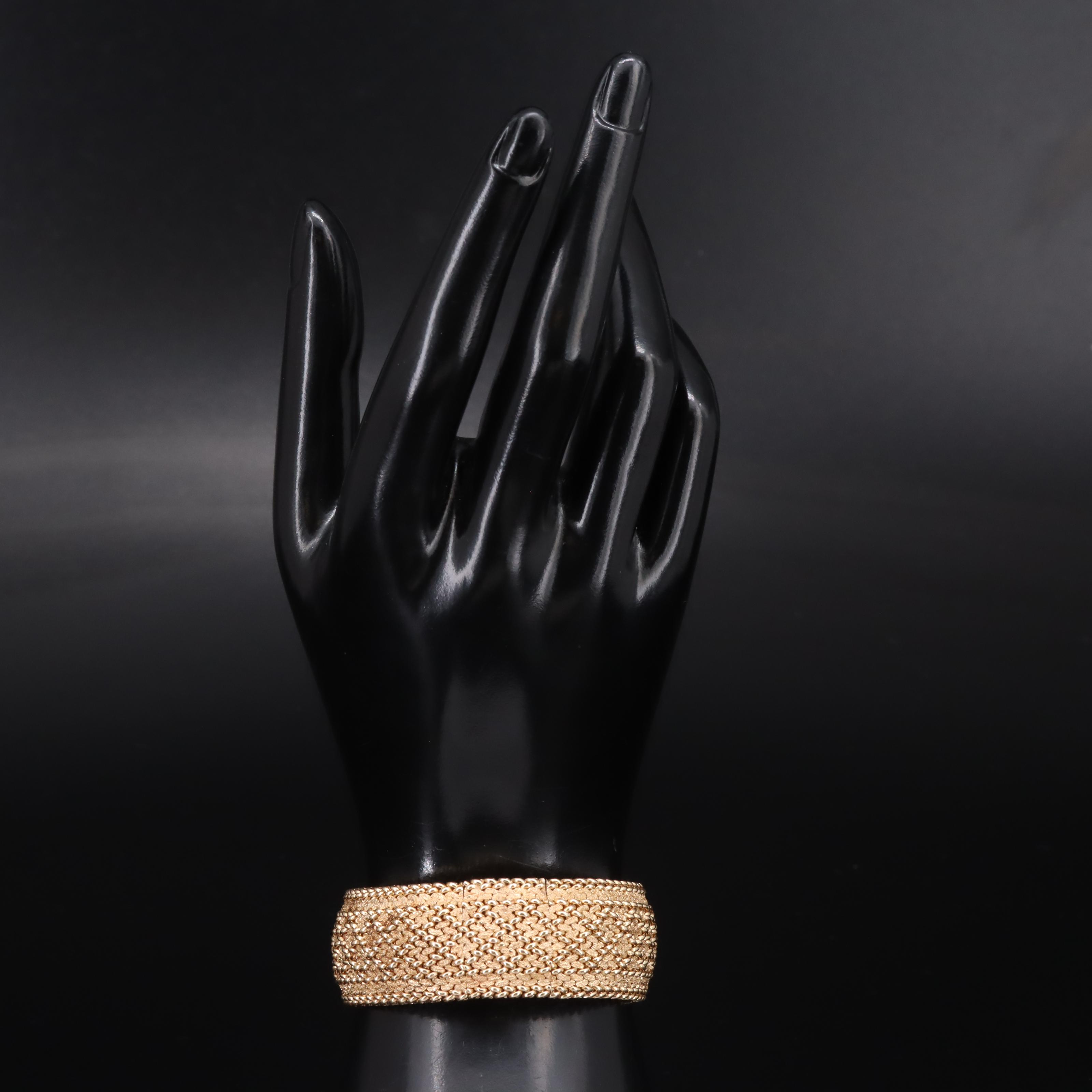 Bigelow 14K Hidden Dial Bracelet Watch