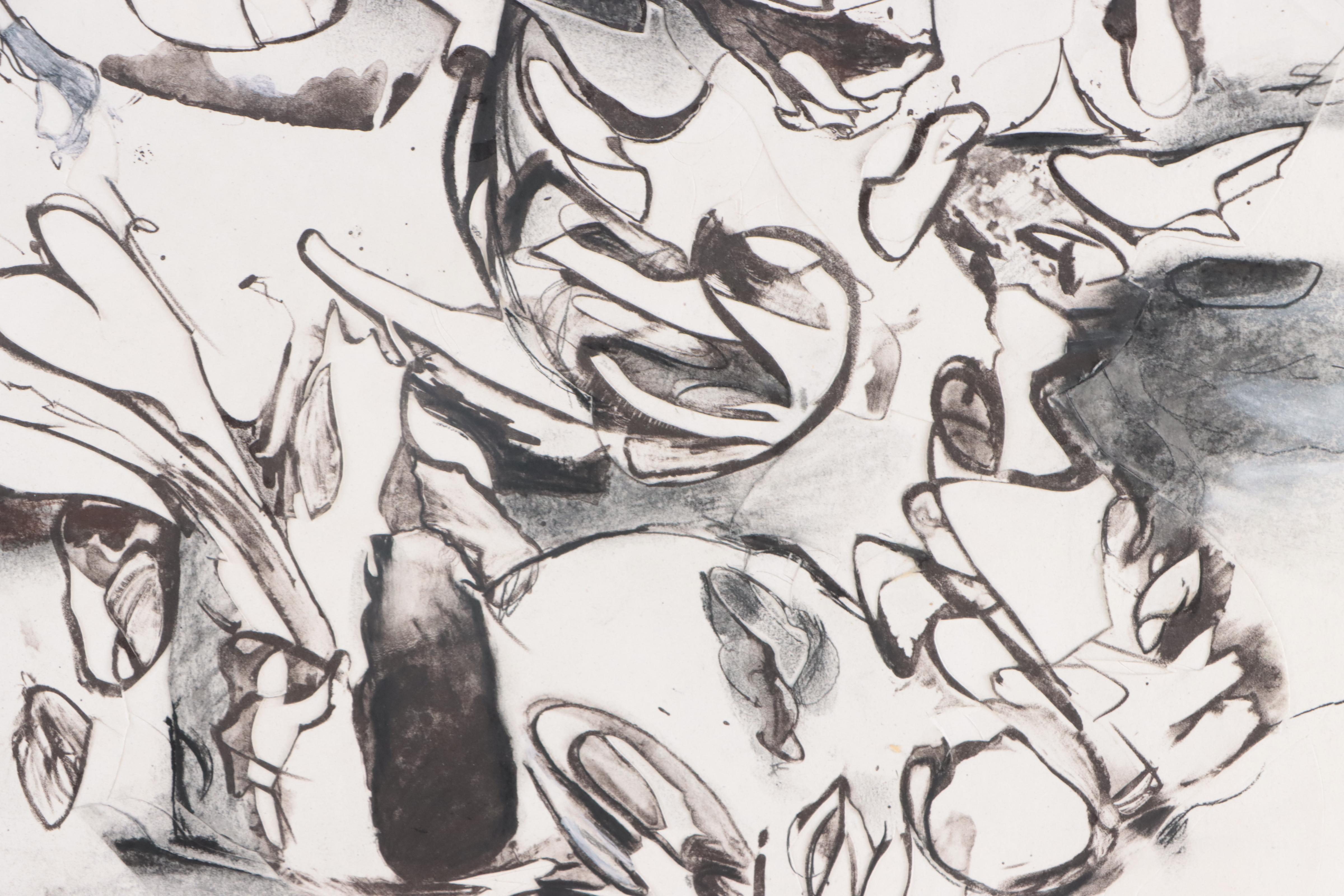 Donald Roberts Mixed Media Painting "Sea Garden Project, July 1st"