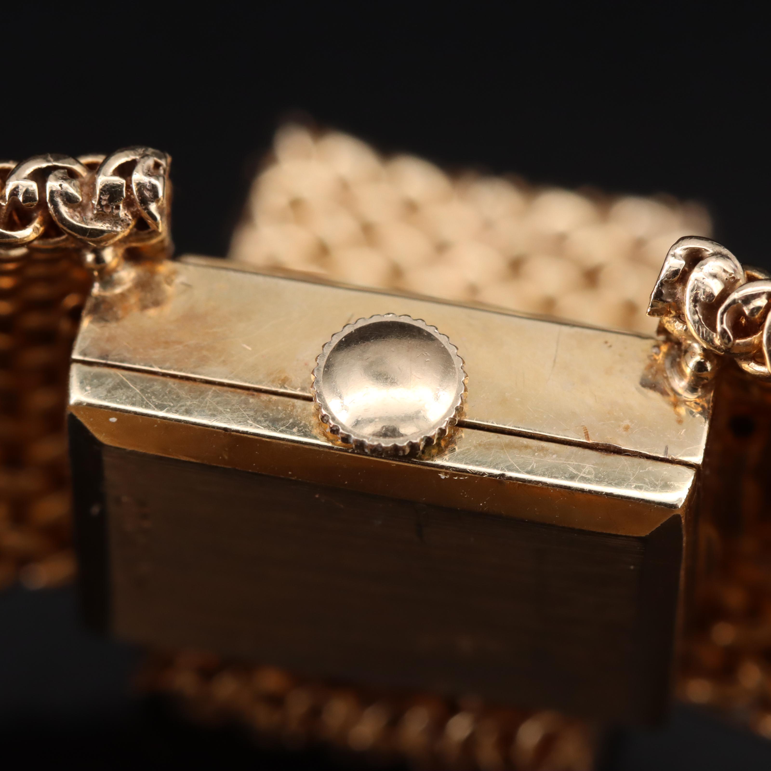 Bigelow 14K Hidden Dial Bracelet Watch