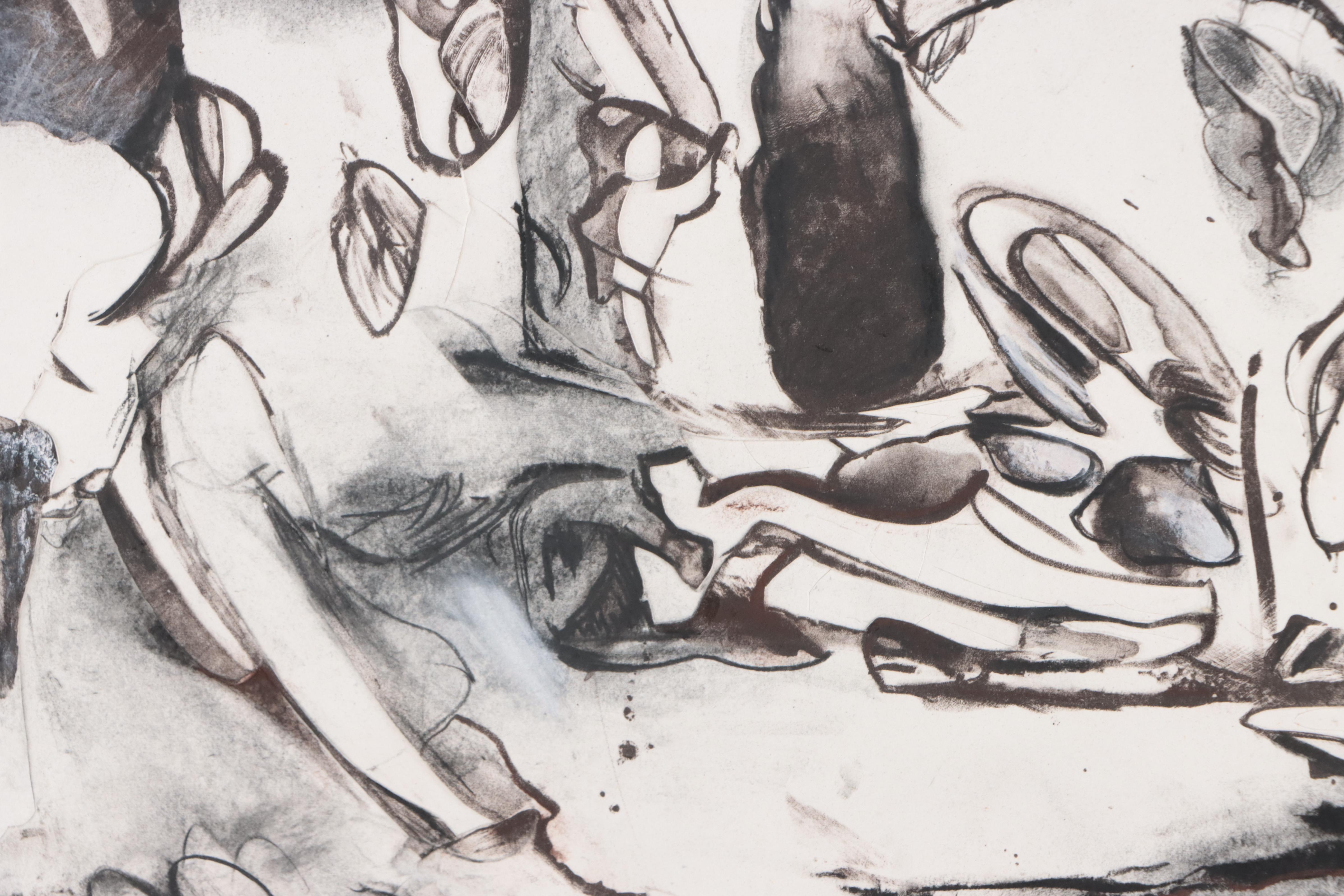 Donald Roberts Mixed Media Painting "Sea Garden Project, July 1st"