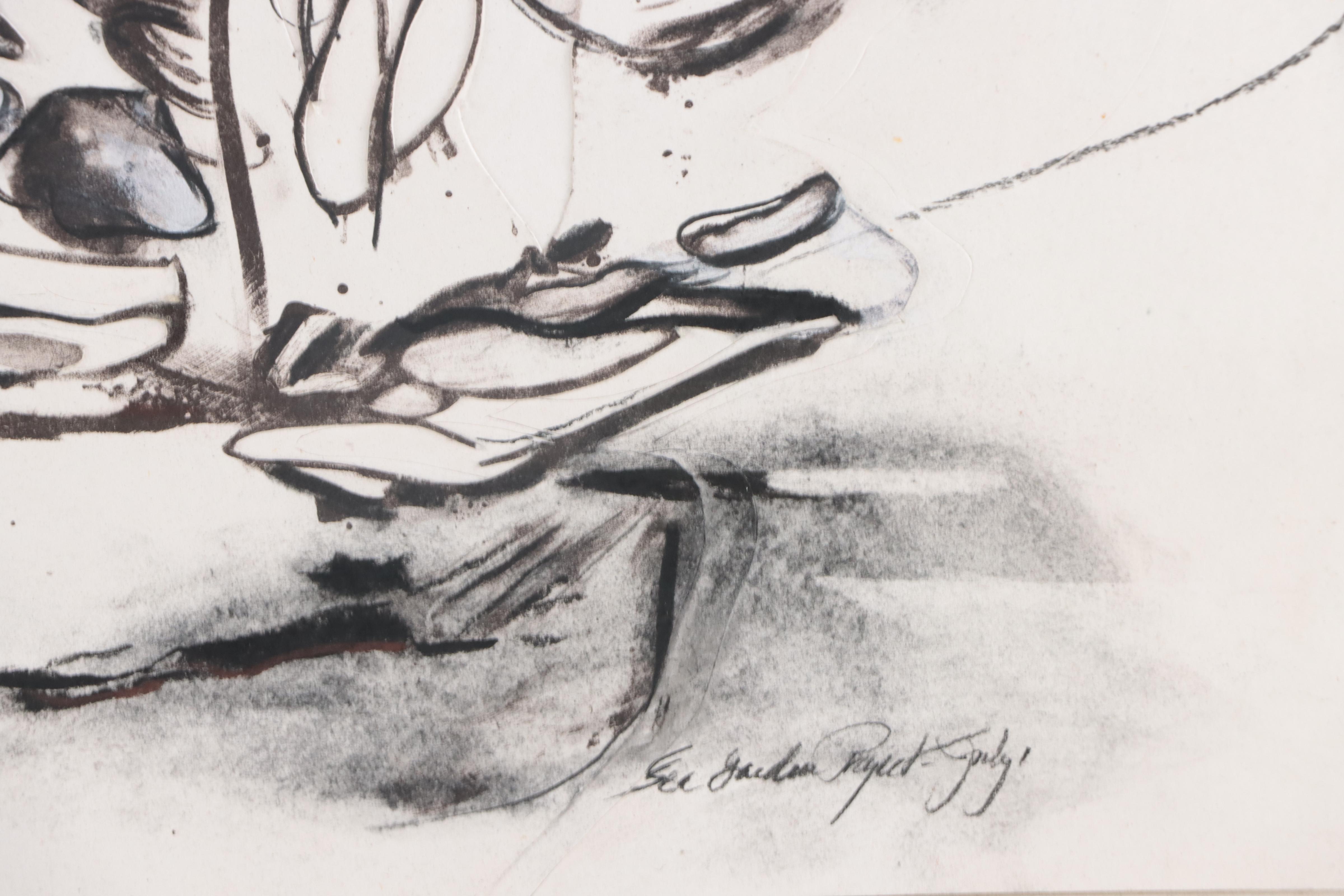 Donald Roberts Mixed Media Painting "Sea Garden Project, July 1st"