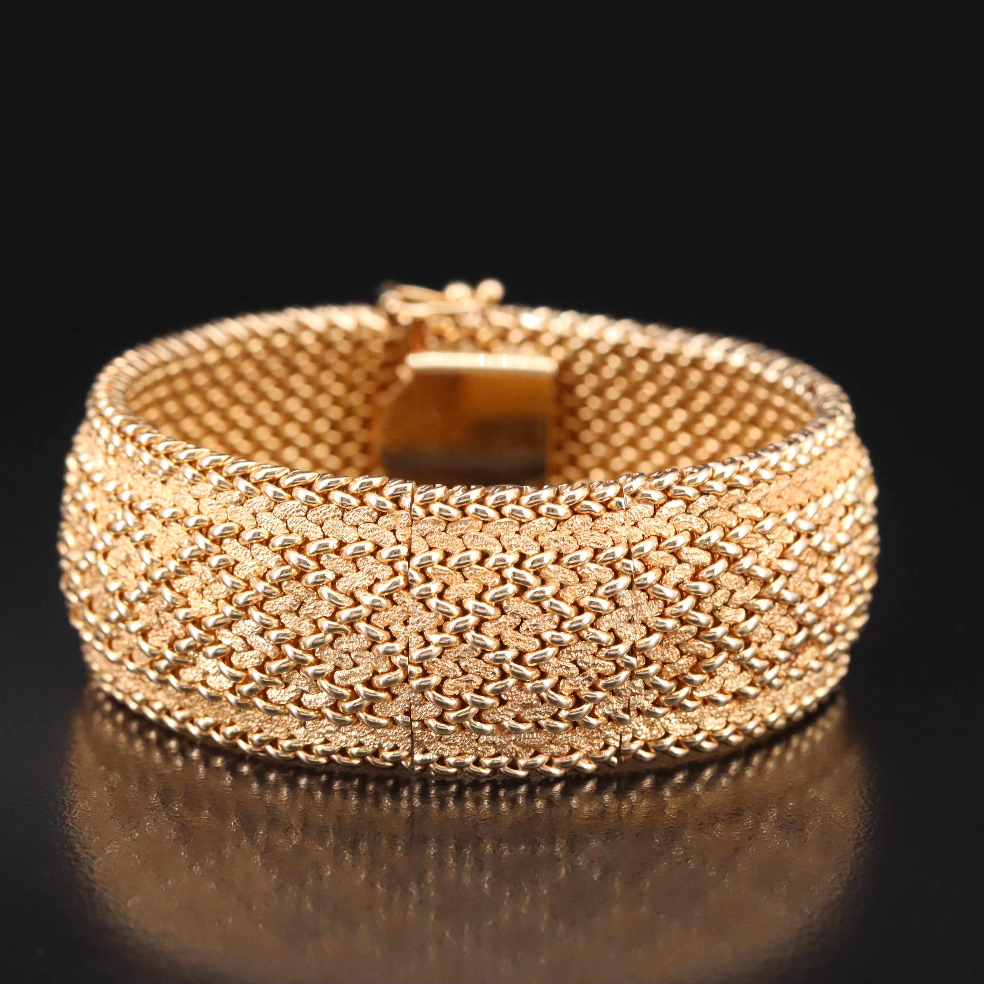 Bigelow 14K Hidden Dial Bracelet Watch