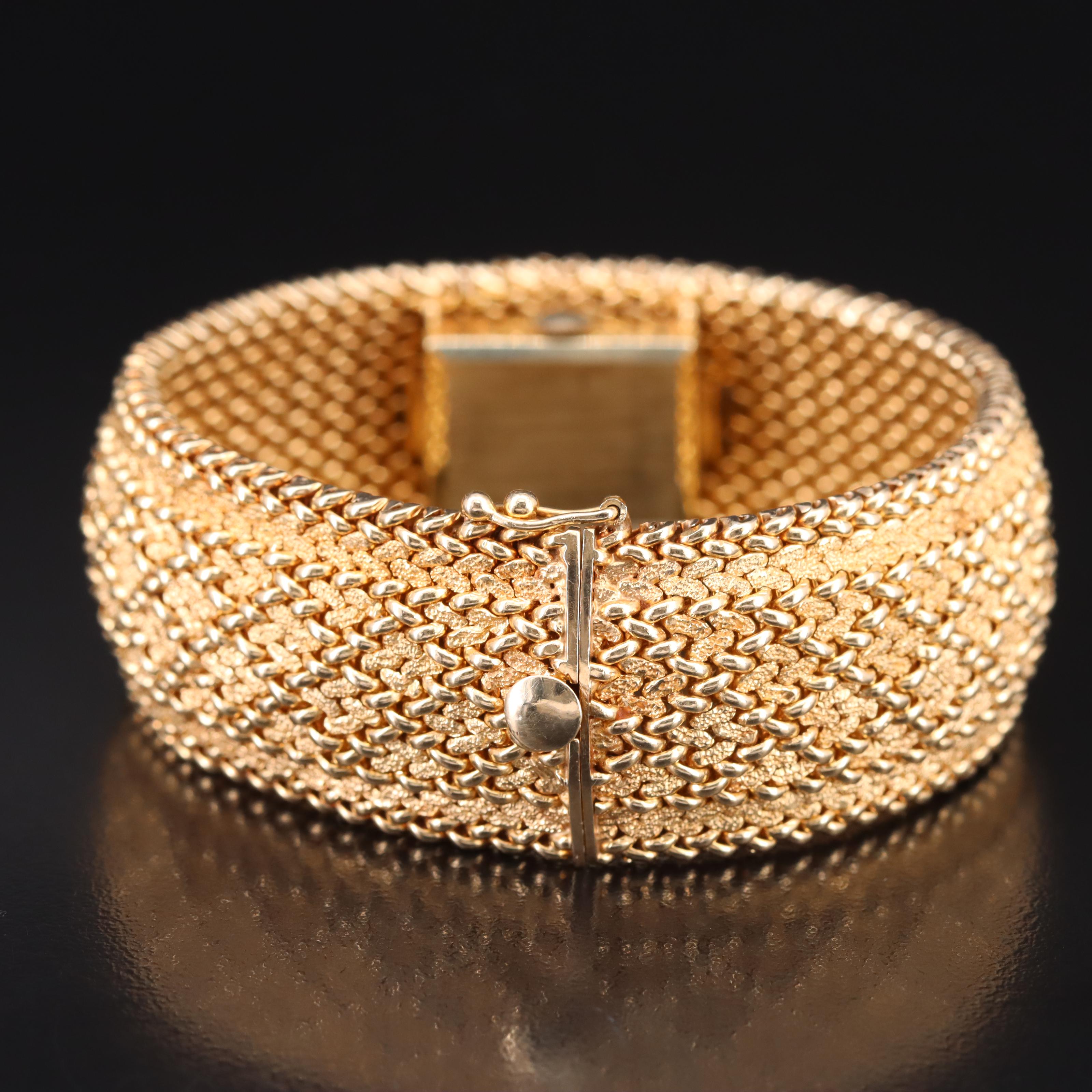 Bigelow 14K Hidden Dial Bracelet Watch