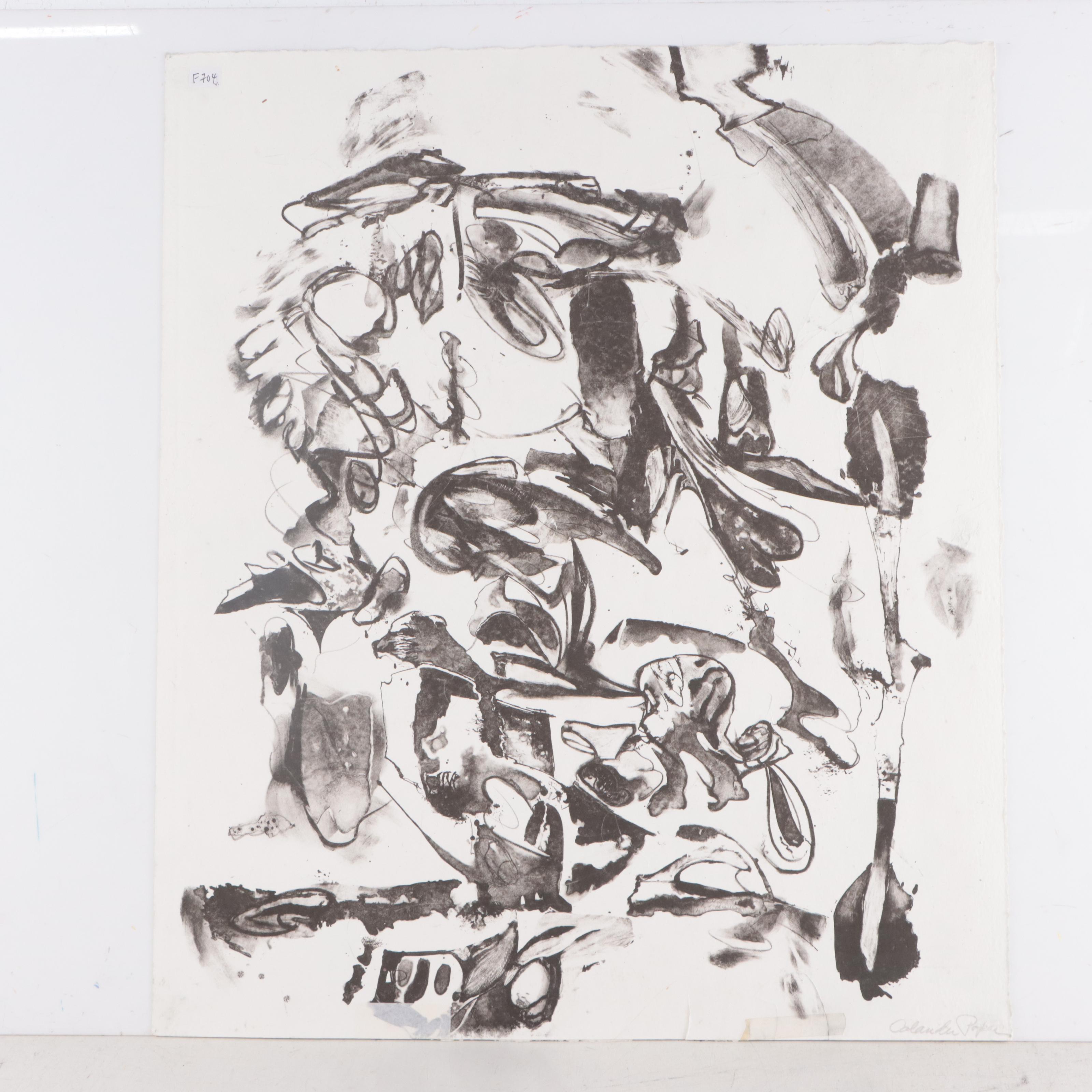 Donald Roberts Mixed Media Painting "Sea Garden Project, July 1st"