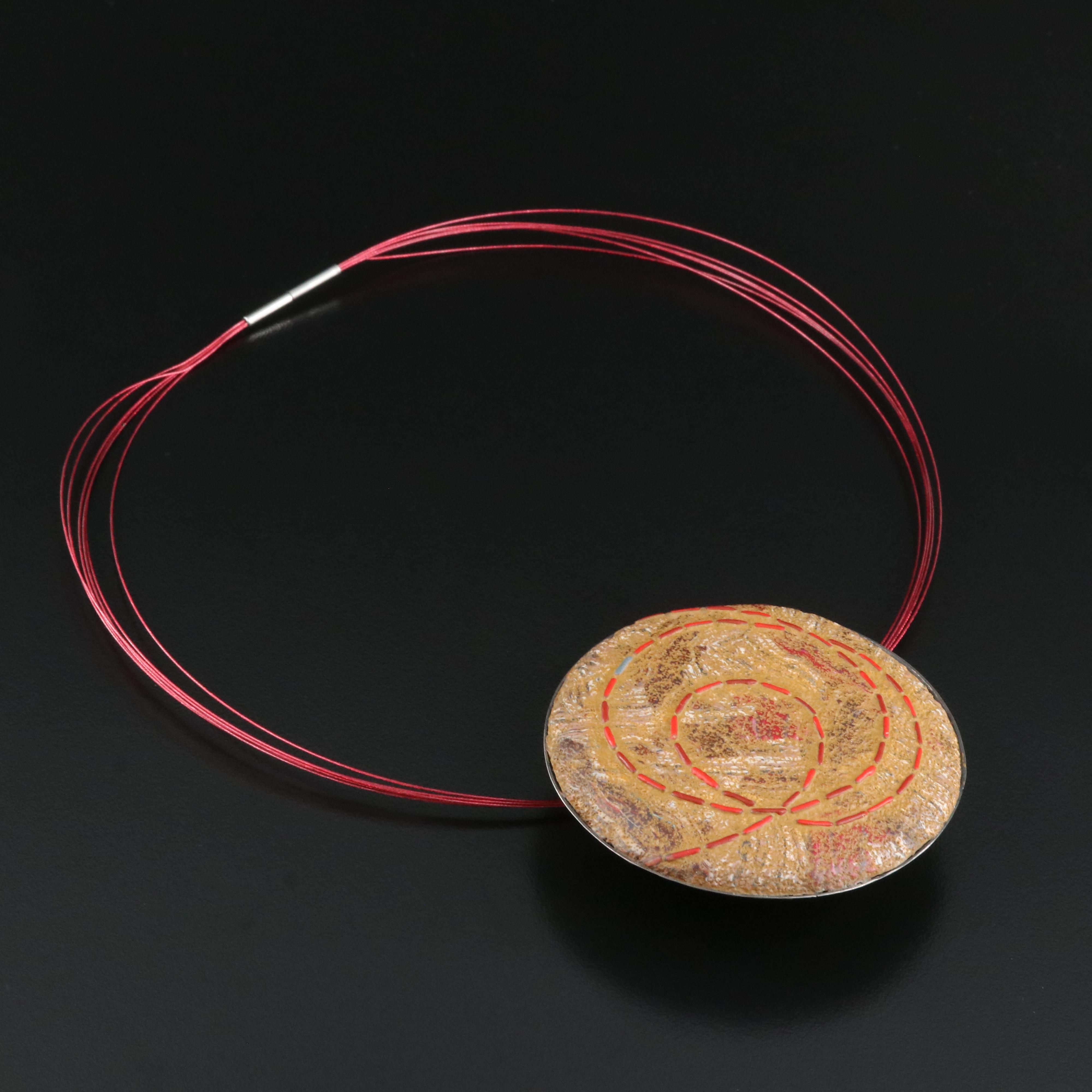 Sterling Polymer Clay Pendant Necklace