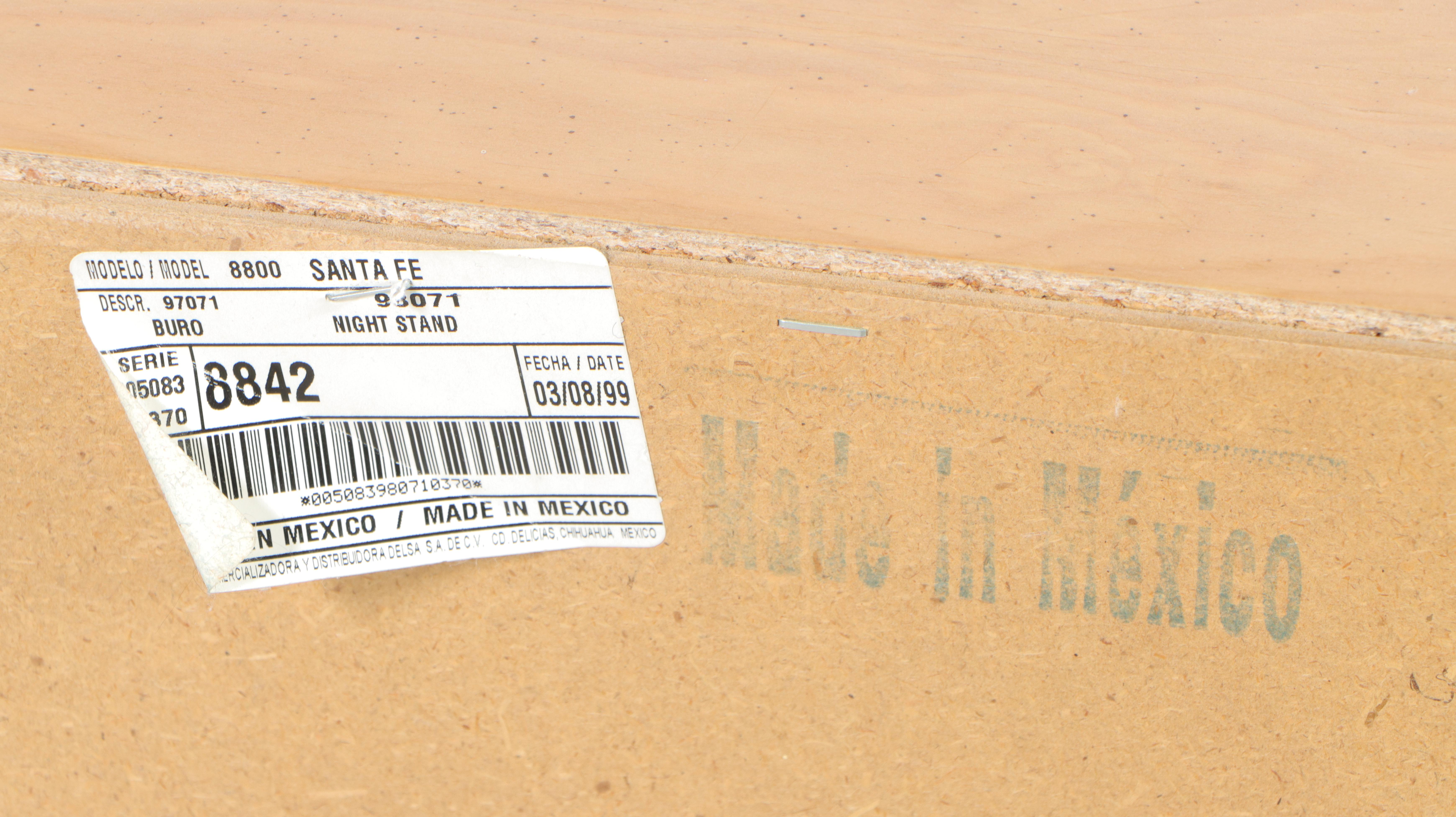 Pair of "Santa Fe" Cerused Pine Two-Drawer Nightstands, Late 20th Century