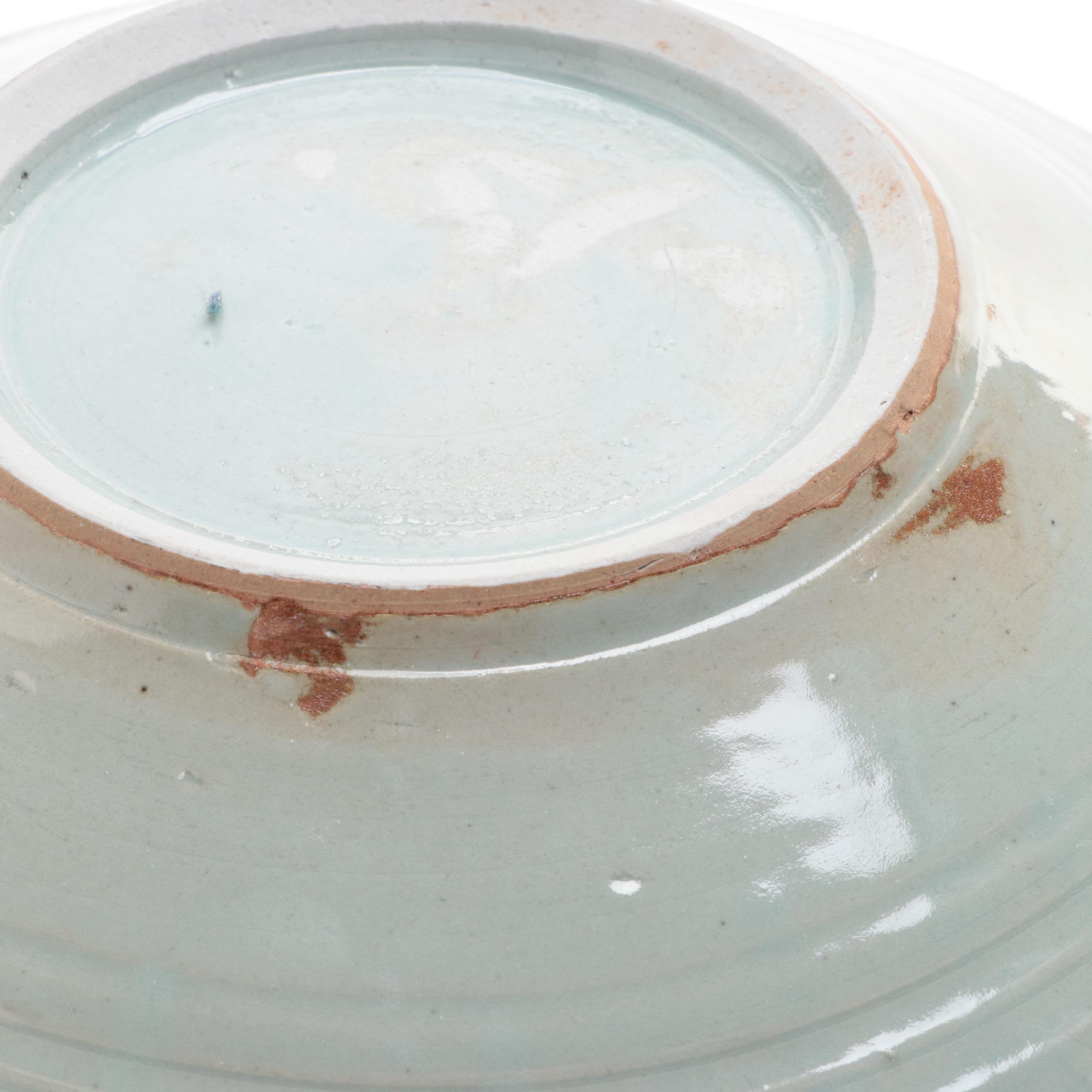 Chinese Earthenware Plate, Late Qing Dynasty