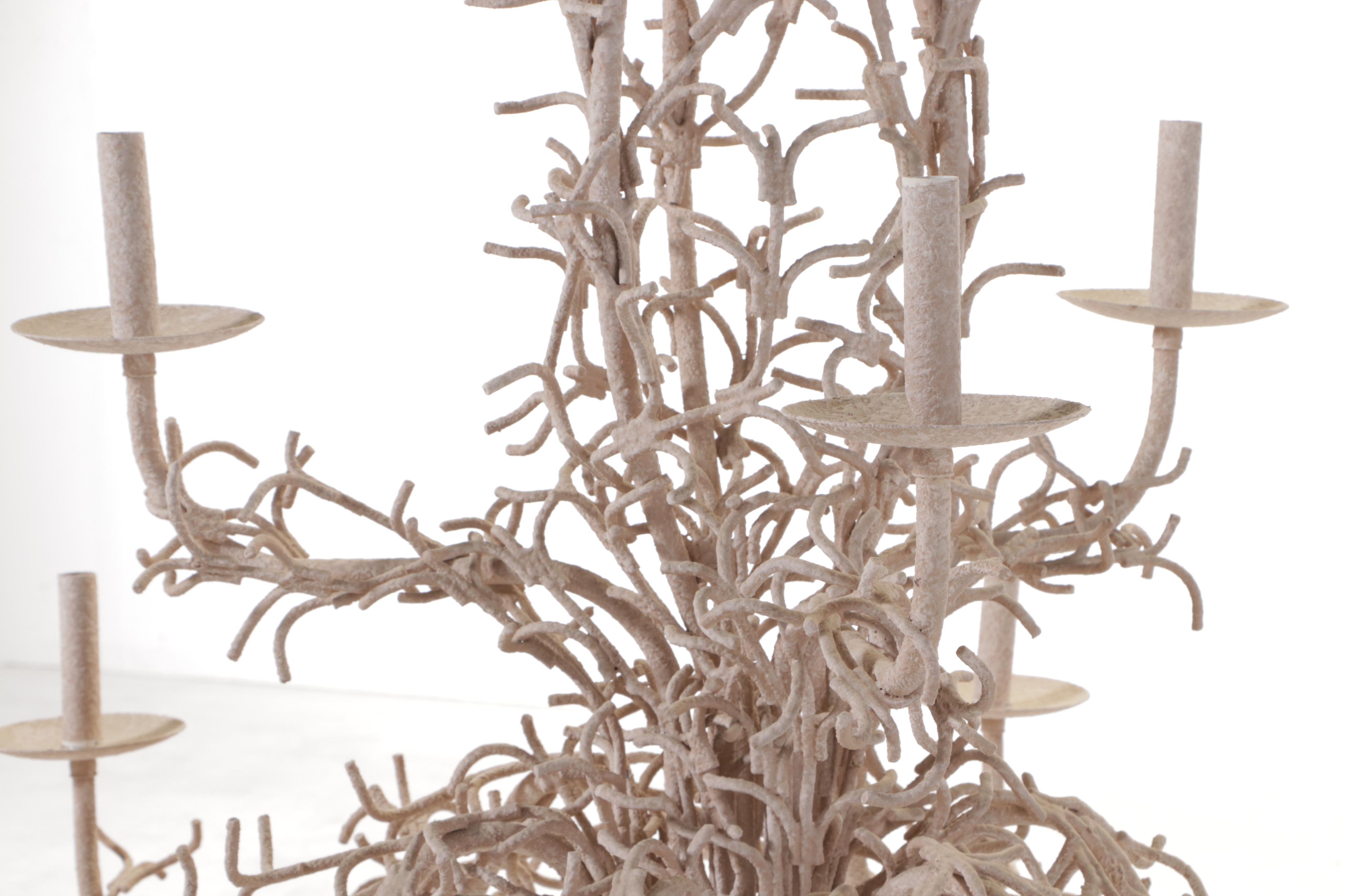 Faux Coral Nine-Arm Chandelier, Mid to Late 20th Century