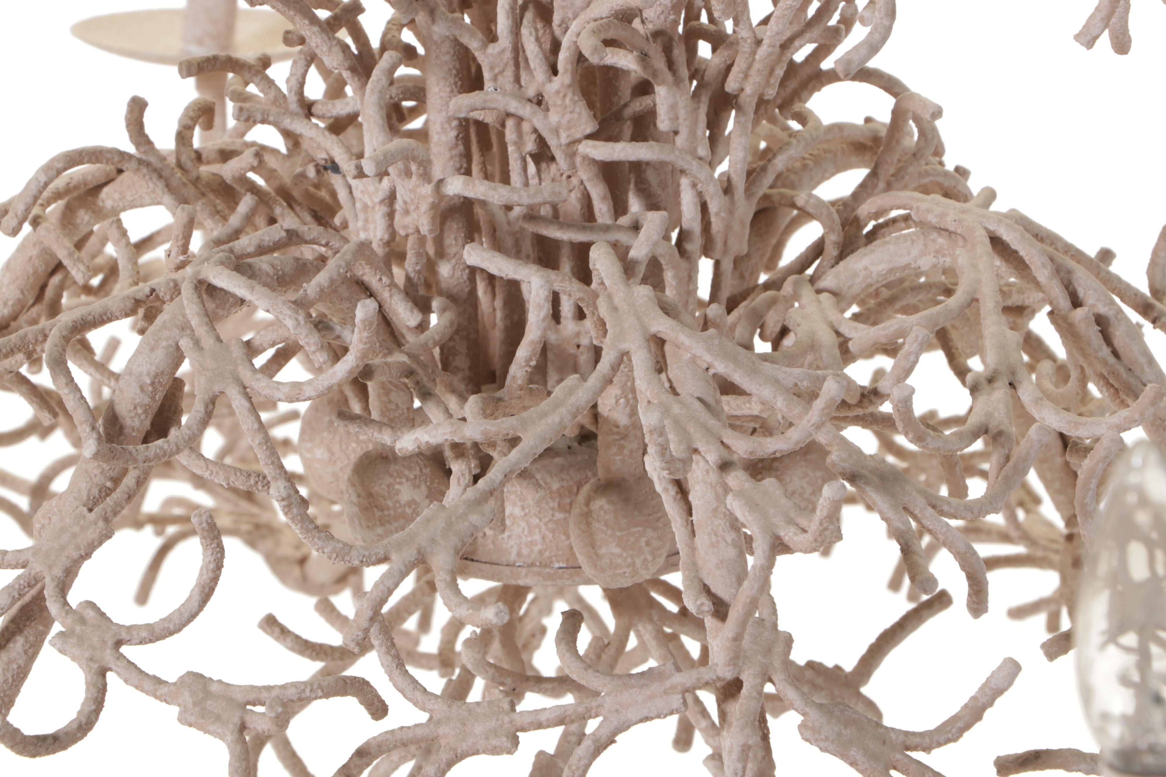 Faux Coral Nine-Arm Chandelier, Mid to Late 20th Century
