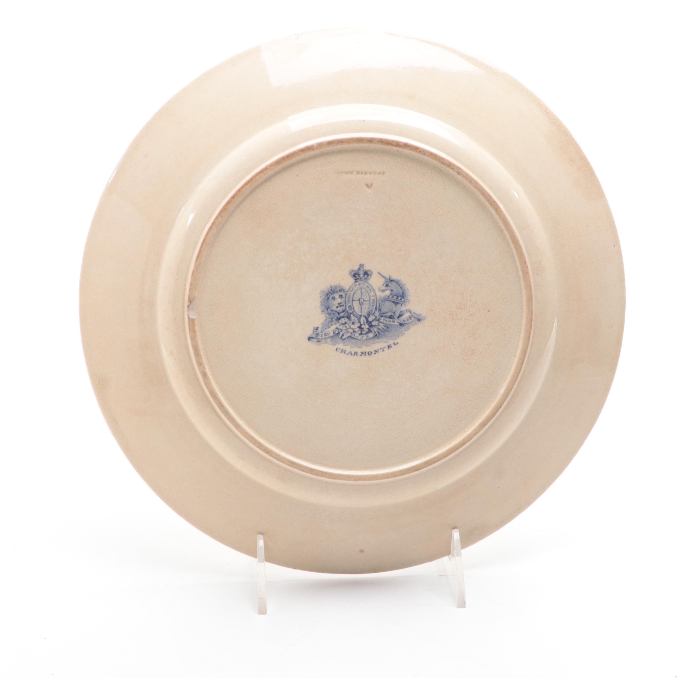 John & William Ridgway English Ironstone "Charmontel" Plate, 1814-1838