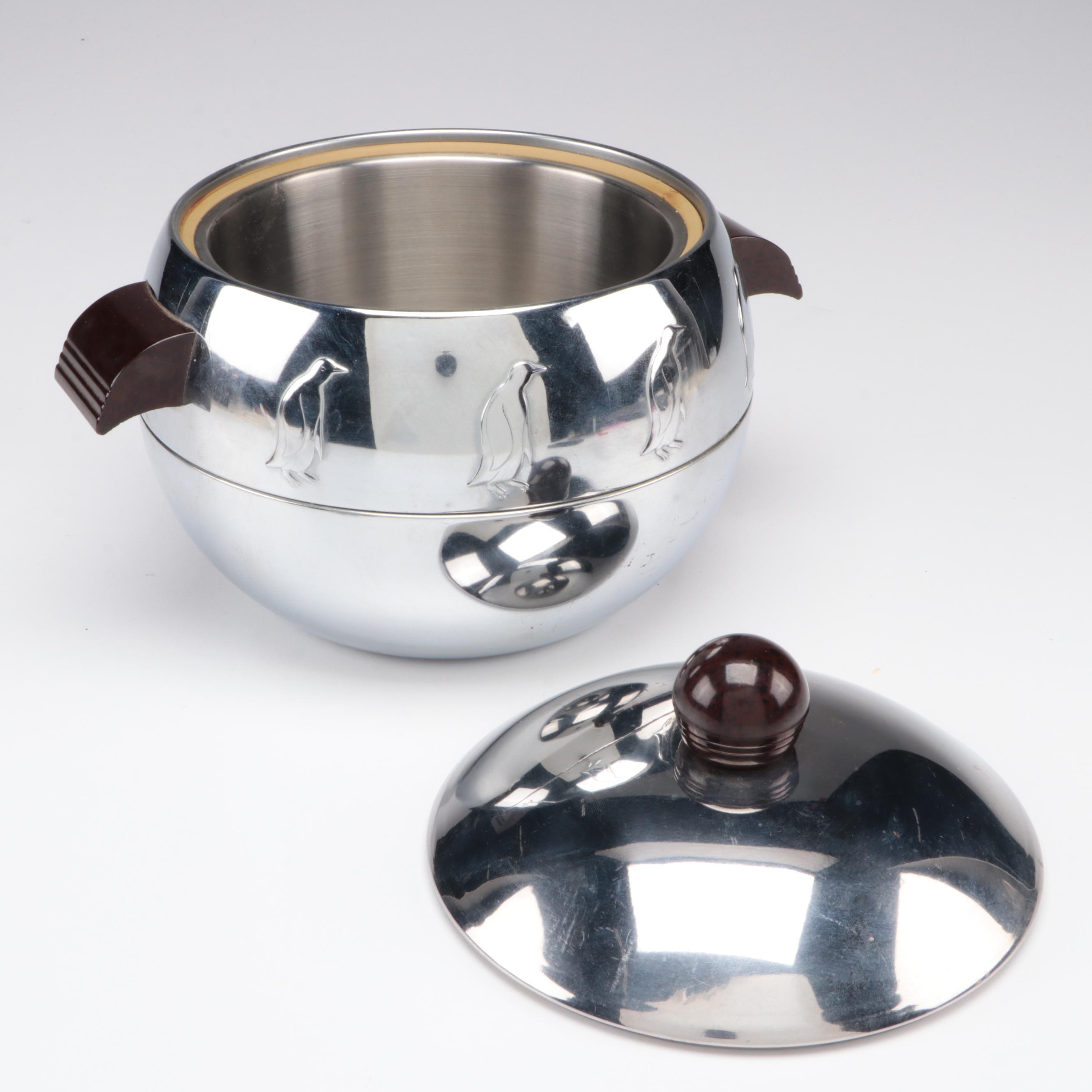 West Bend Aluminum Hot and Cold Penguin Server/ Ice Bucket