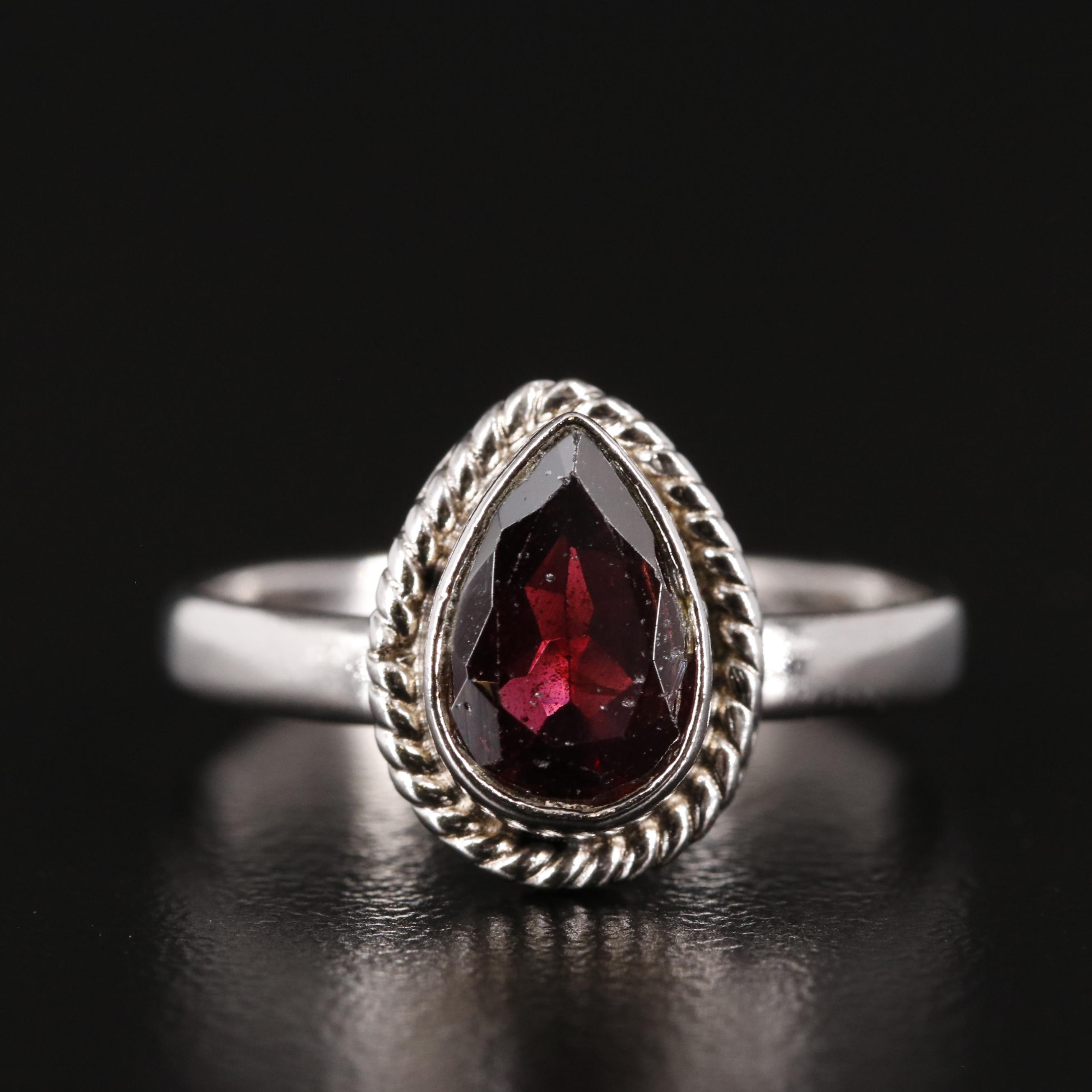 Teardrop Gemstone Ring