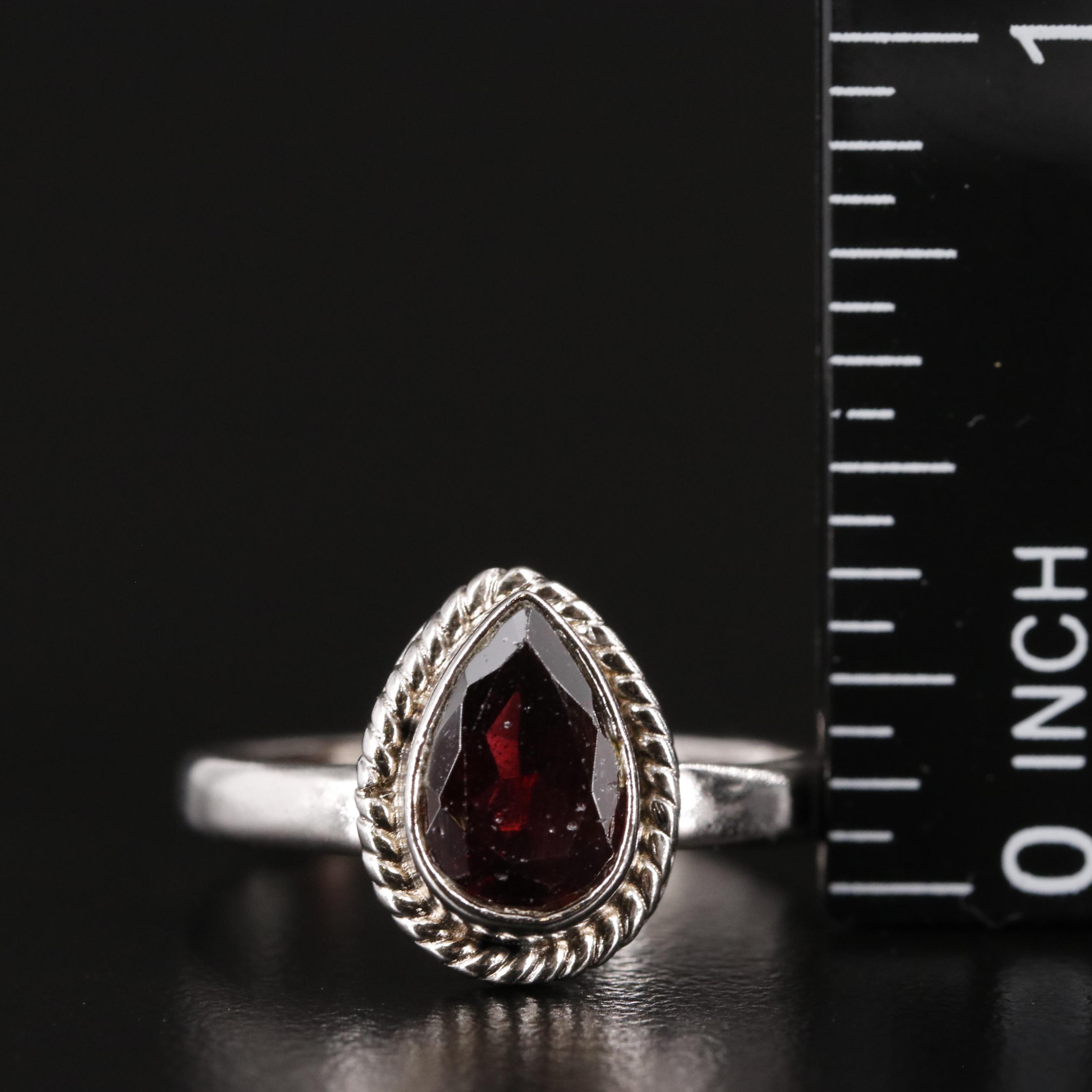Teardrop Gemstone Ring