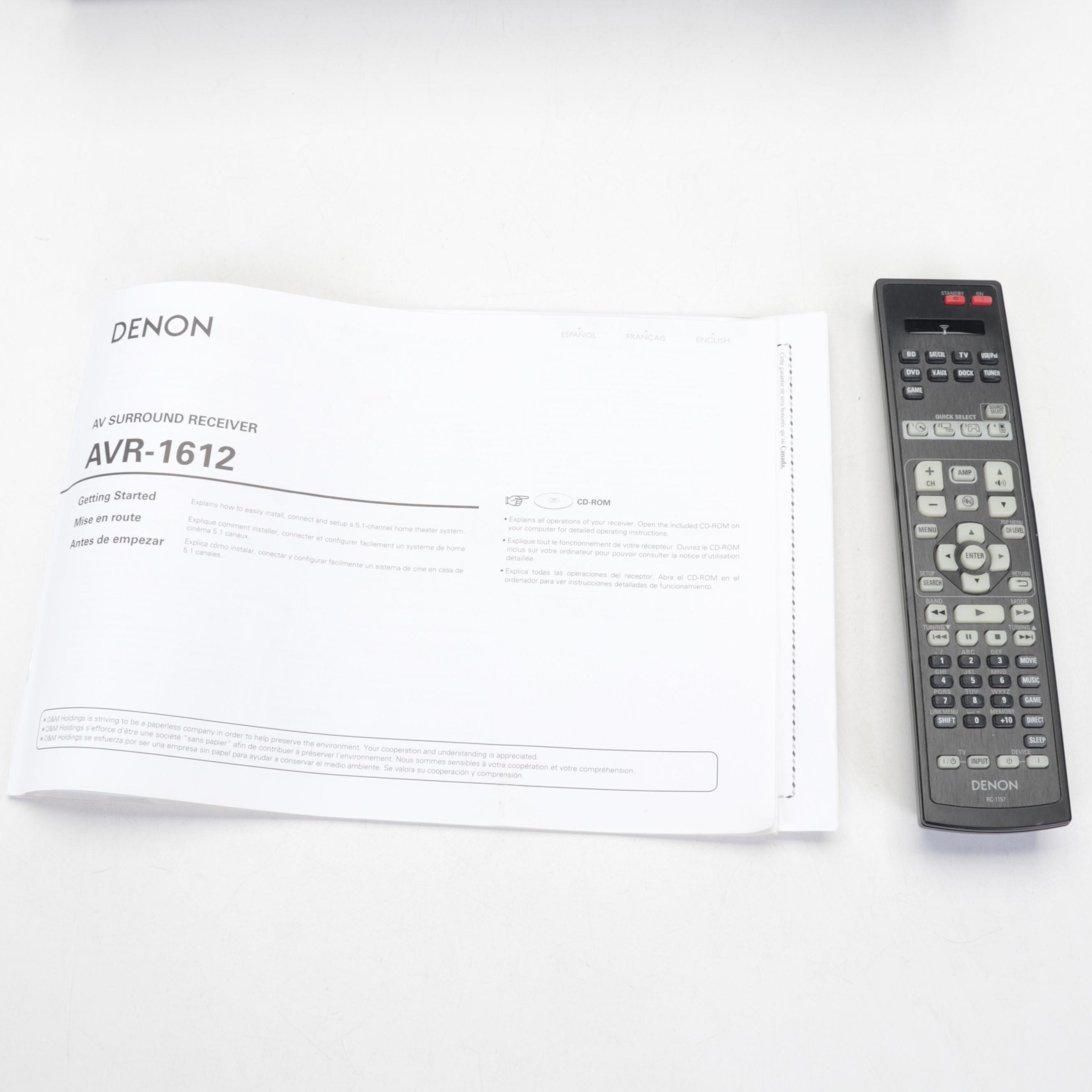 Denon AV Surround Receiver With Remote, 21st Century